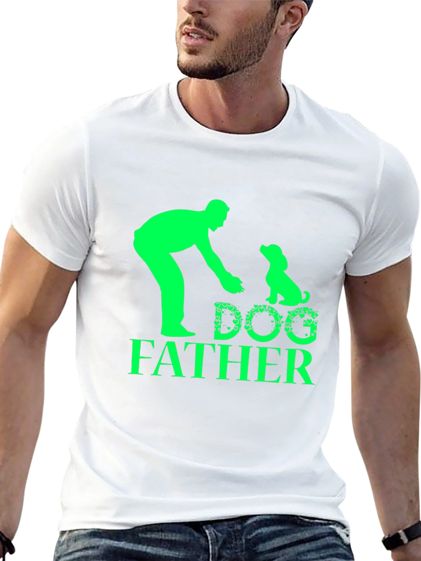 Dog Father Graphic Tee - Black