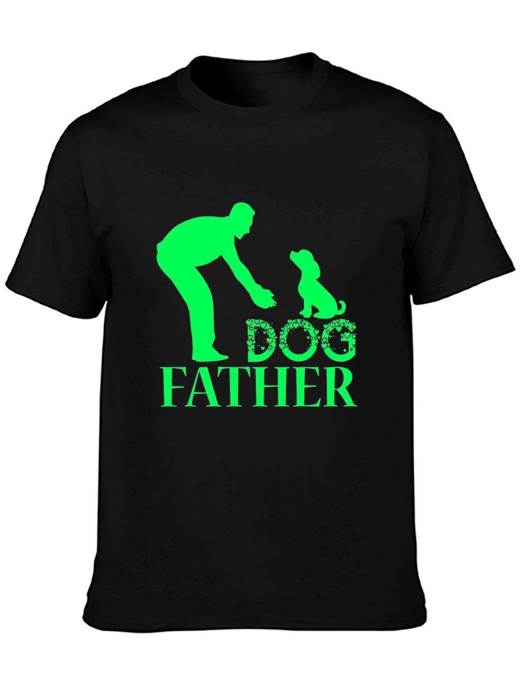 Dog Father Graphic Tee - Black