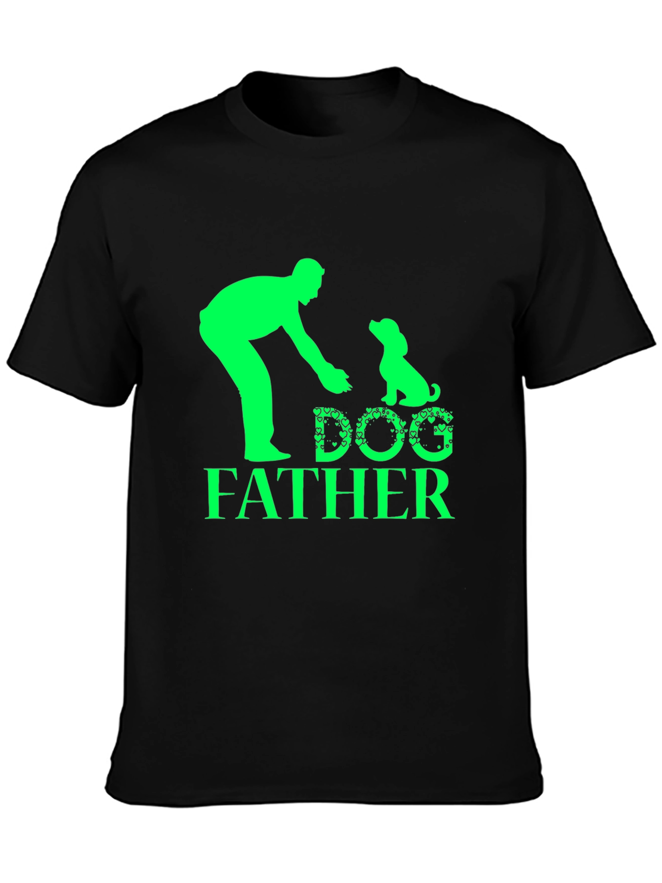 Dog Father Graphic Tee - Black