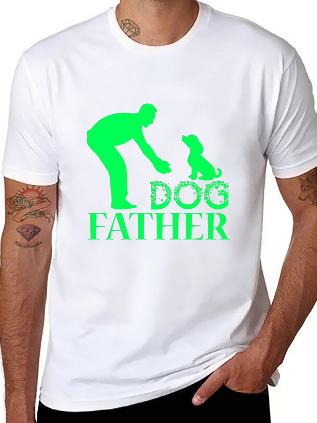 Dog Father Graphic Tee - Black