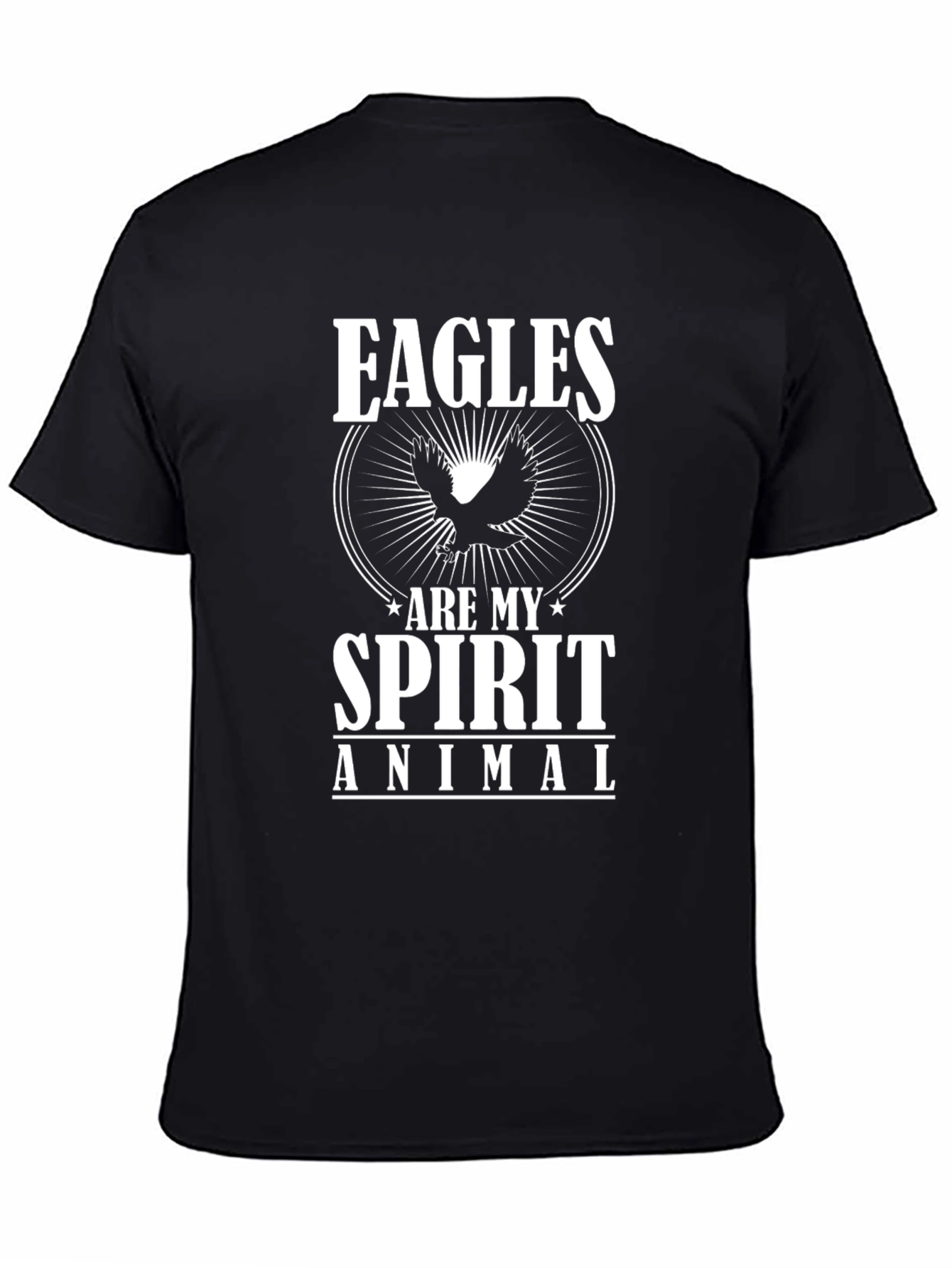 Eagles Are My Spirit Animal Graphic Tee - Black