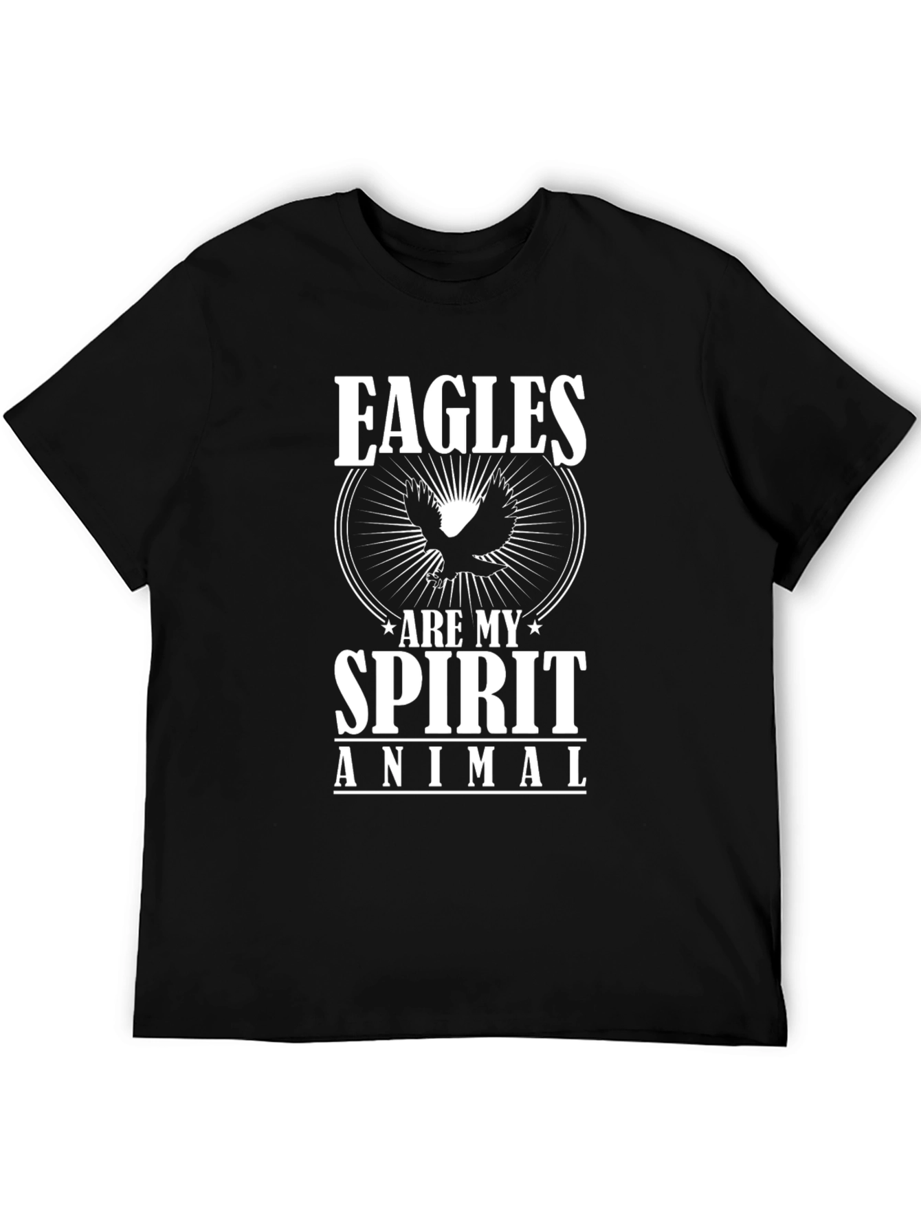 Eagles Are My Spirit Animal Graphic Tee - Black