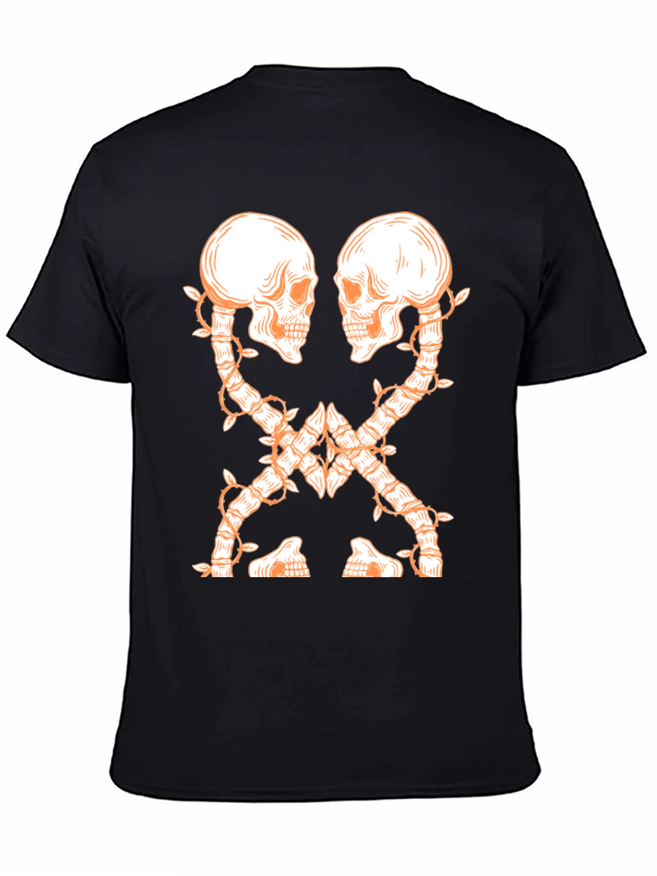 Skull Vine Graphic Tee - Dark and Edgy Design