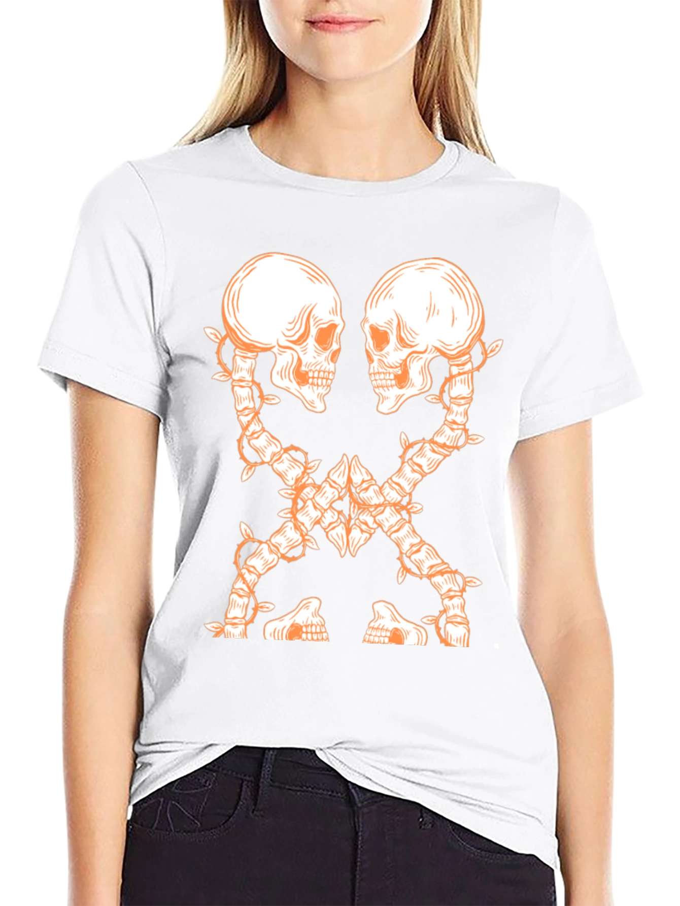 Skull Vine Graphic Tee - Dark and Edgy Design