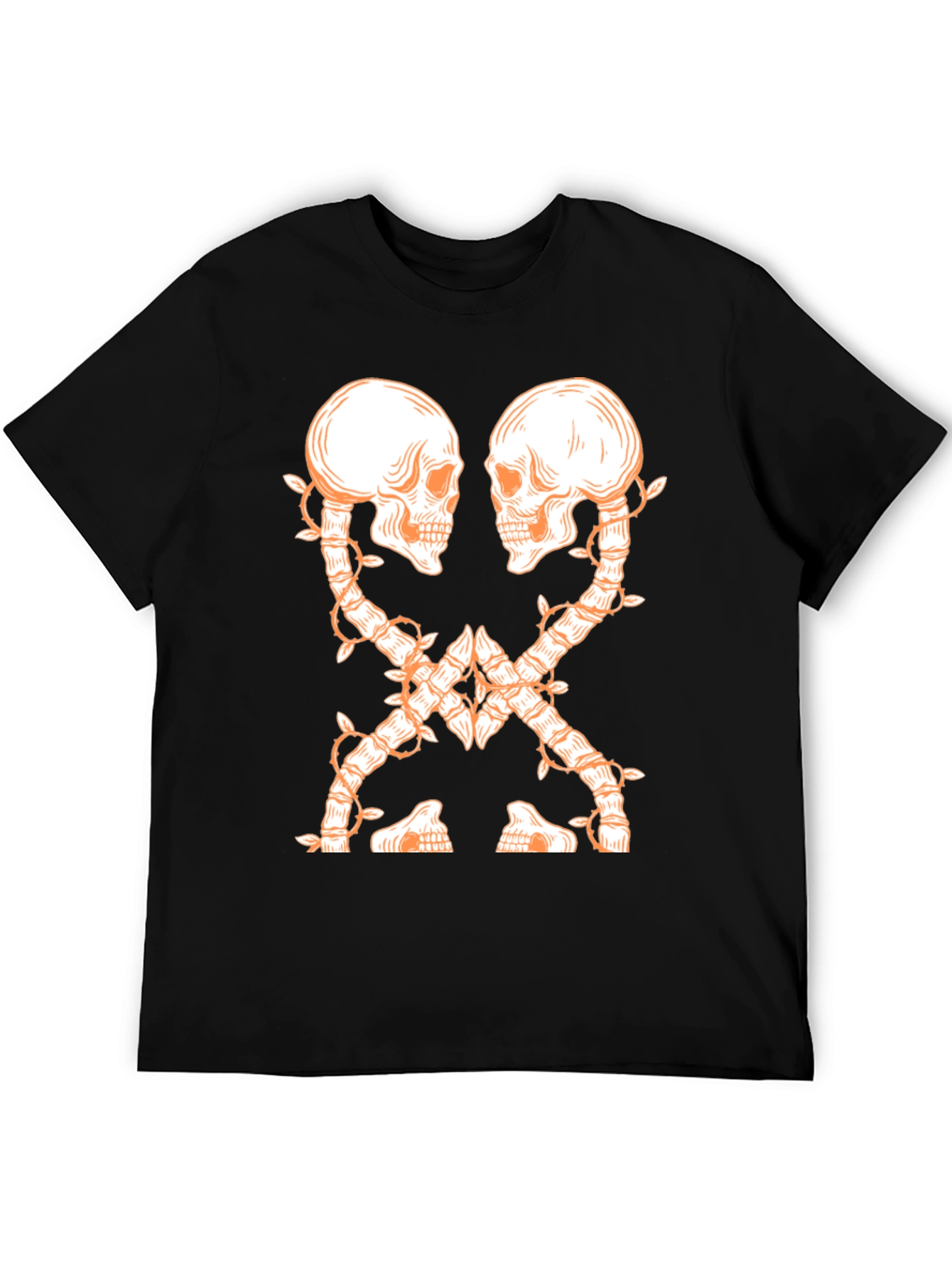 Skull Vine Graphic Tee - Dark and Edgy Design