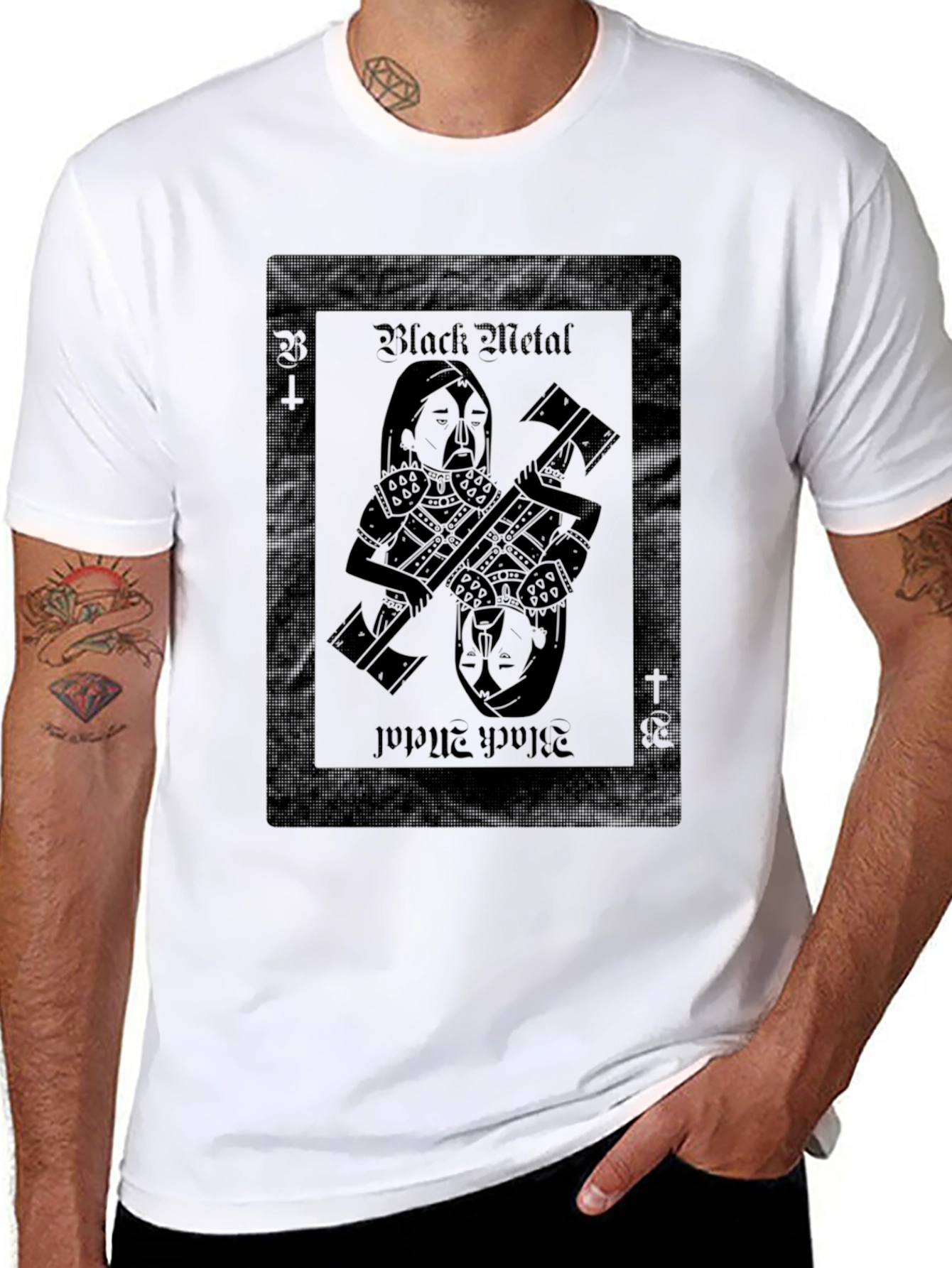 Black Metal Card T-Shirt - Unique Design