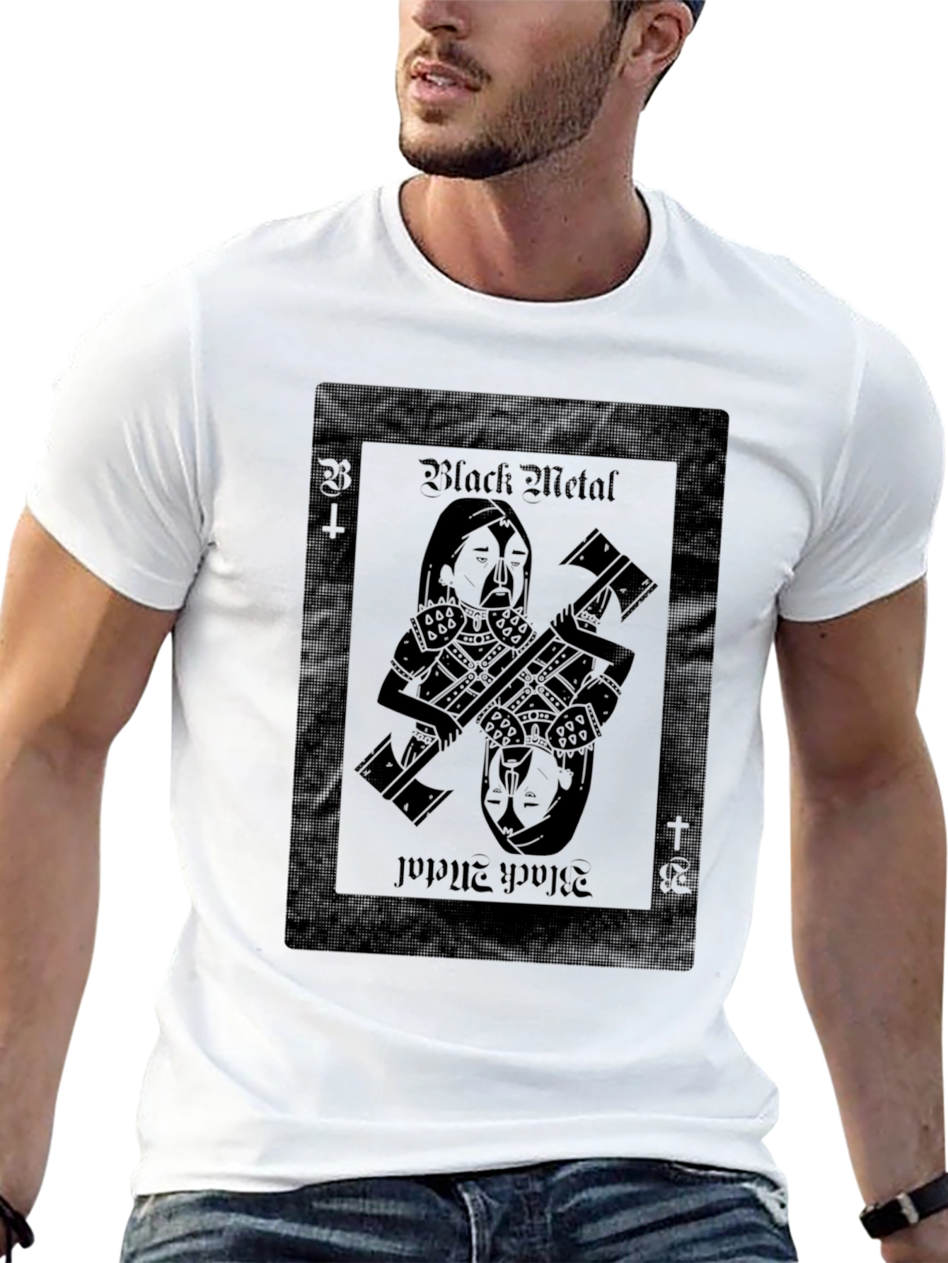 Black Metal Card T-Shirt - Unique Design