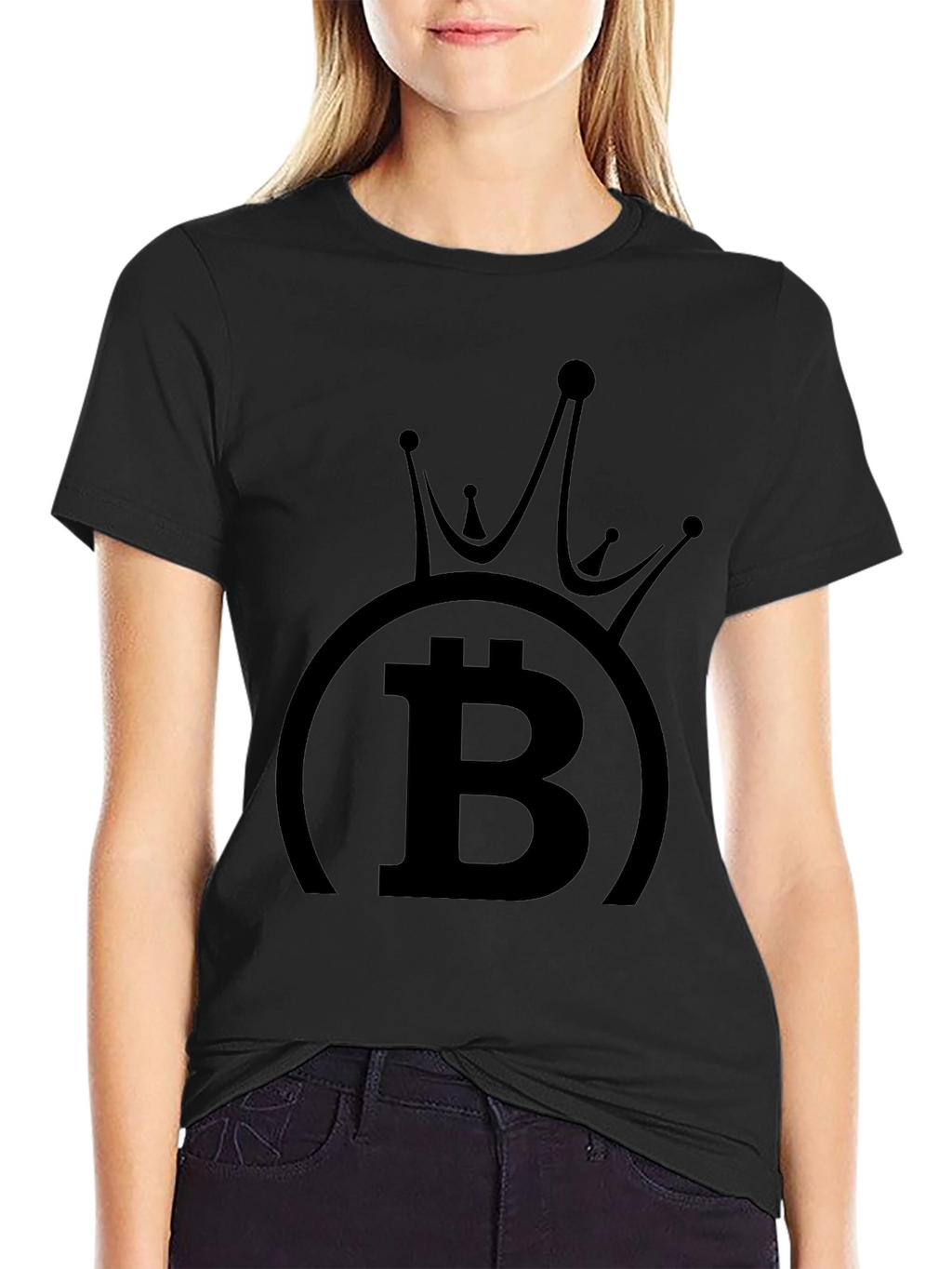 Bitcoin King Black T-Shirt Crypto Currency Tee