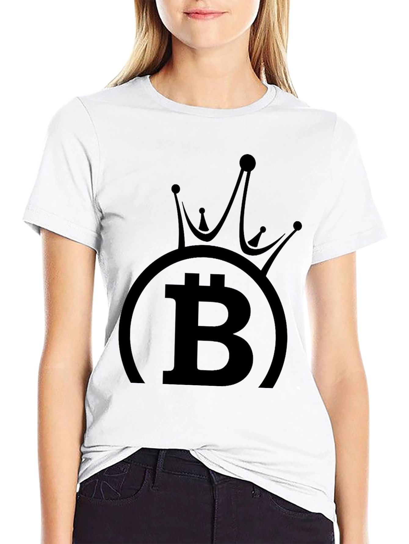 Bitcoin King Black T-Shirt Crypto Currency Tee