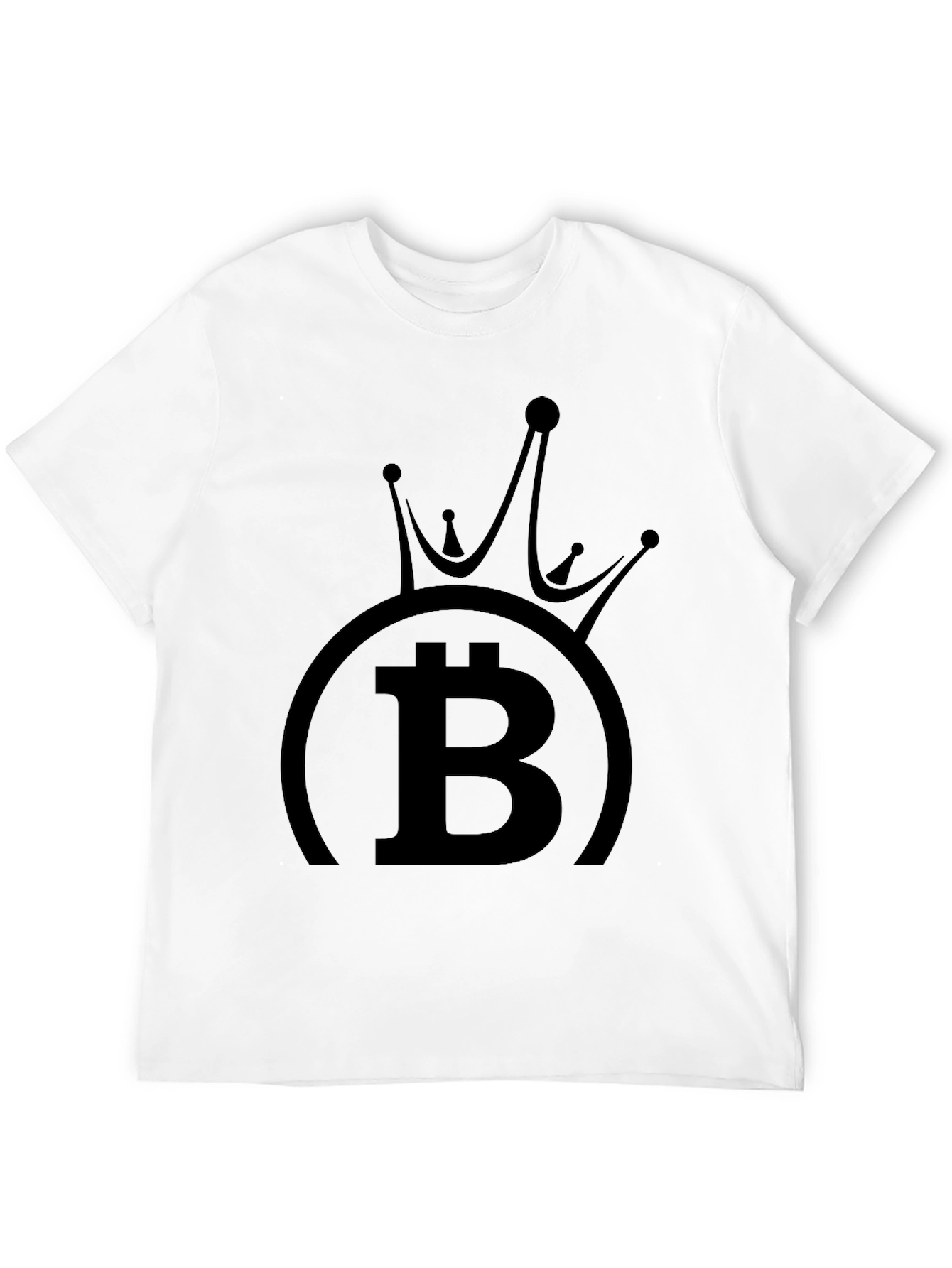 Bitcoin King Black T-Shirt Crypto Currency Tee