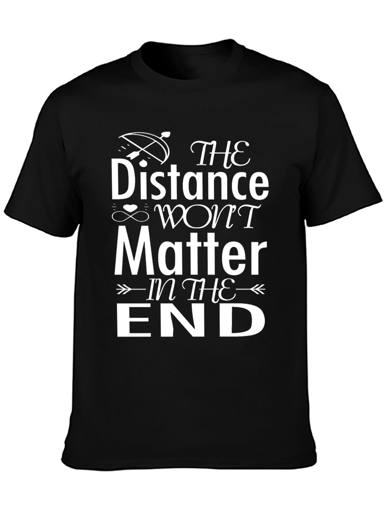 Distance Matters T-Shirt - Black Cotton Graphic Tee
