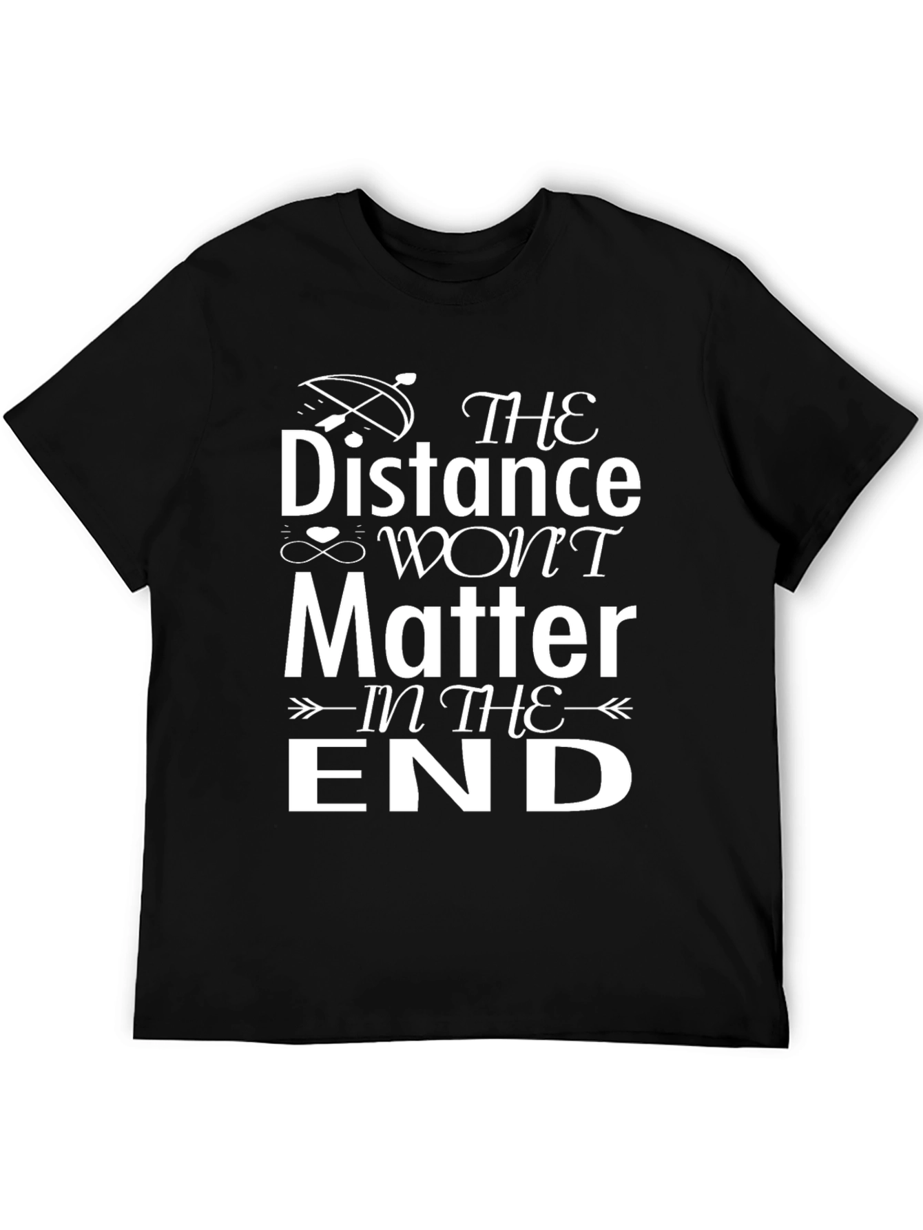 Distance Matters T-Shirt - Black Cotton Graphic Tee