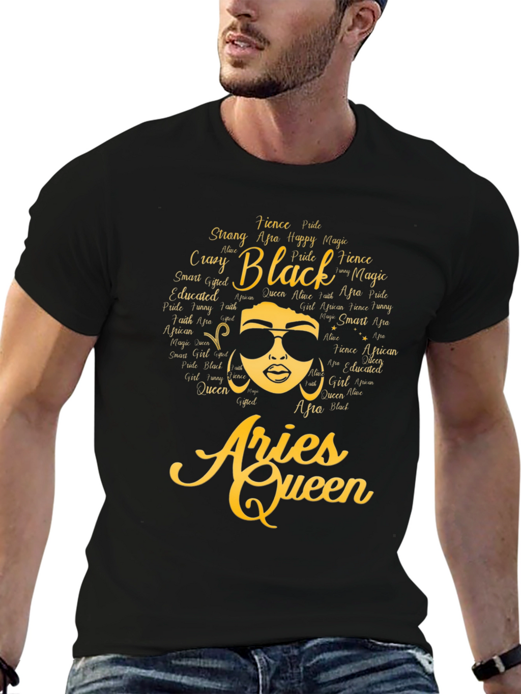 Aries Queen Black Pride T-Shirt