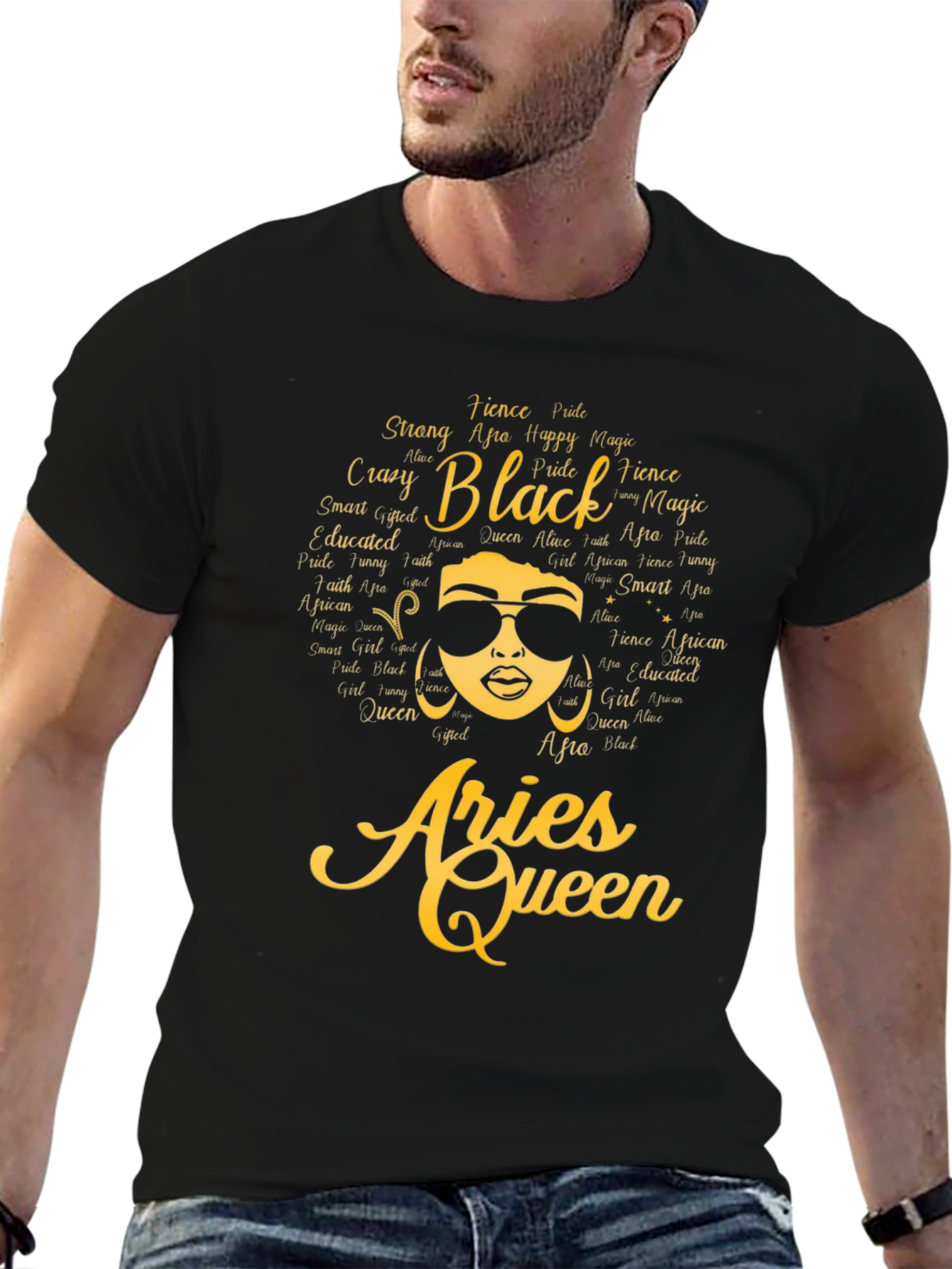 Aries Queen Black Pride T-Shirt