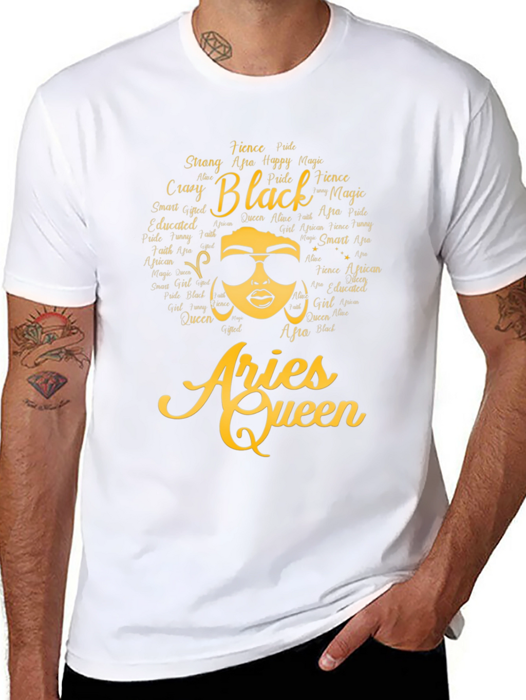 Aries Queen Black Pride T-Shirt