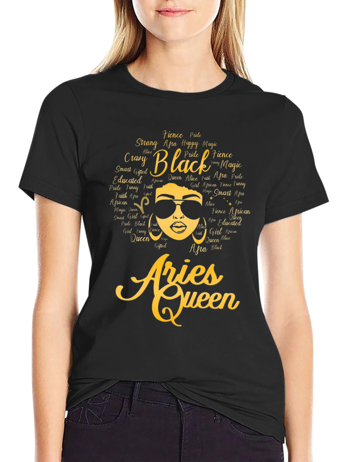 Aries Queen Black Pride T-Shirt