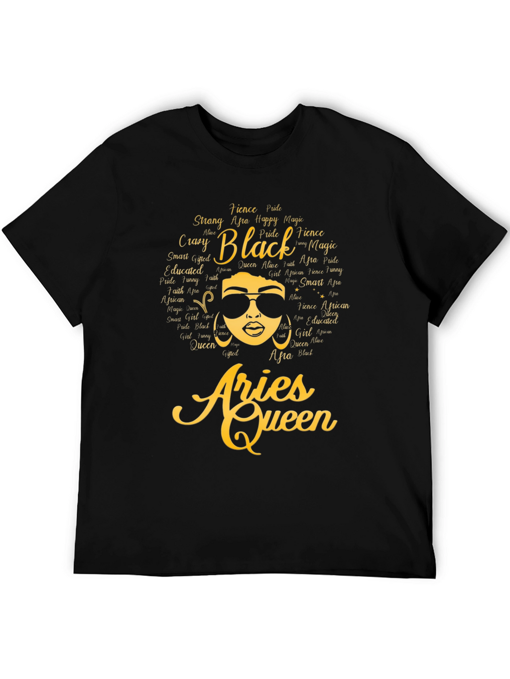 Aries Queen Black Pride T-Shirt