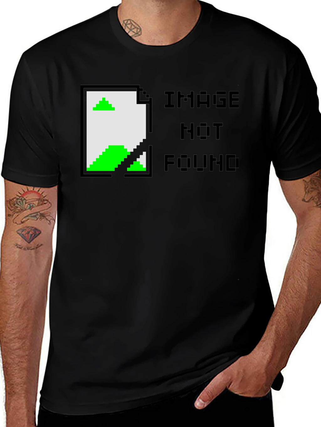 Image Not Found Graphic Tee - Black