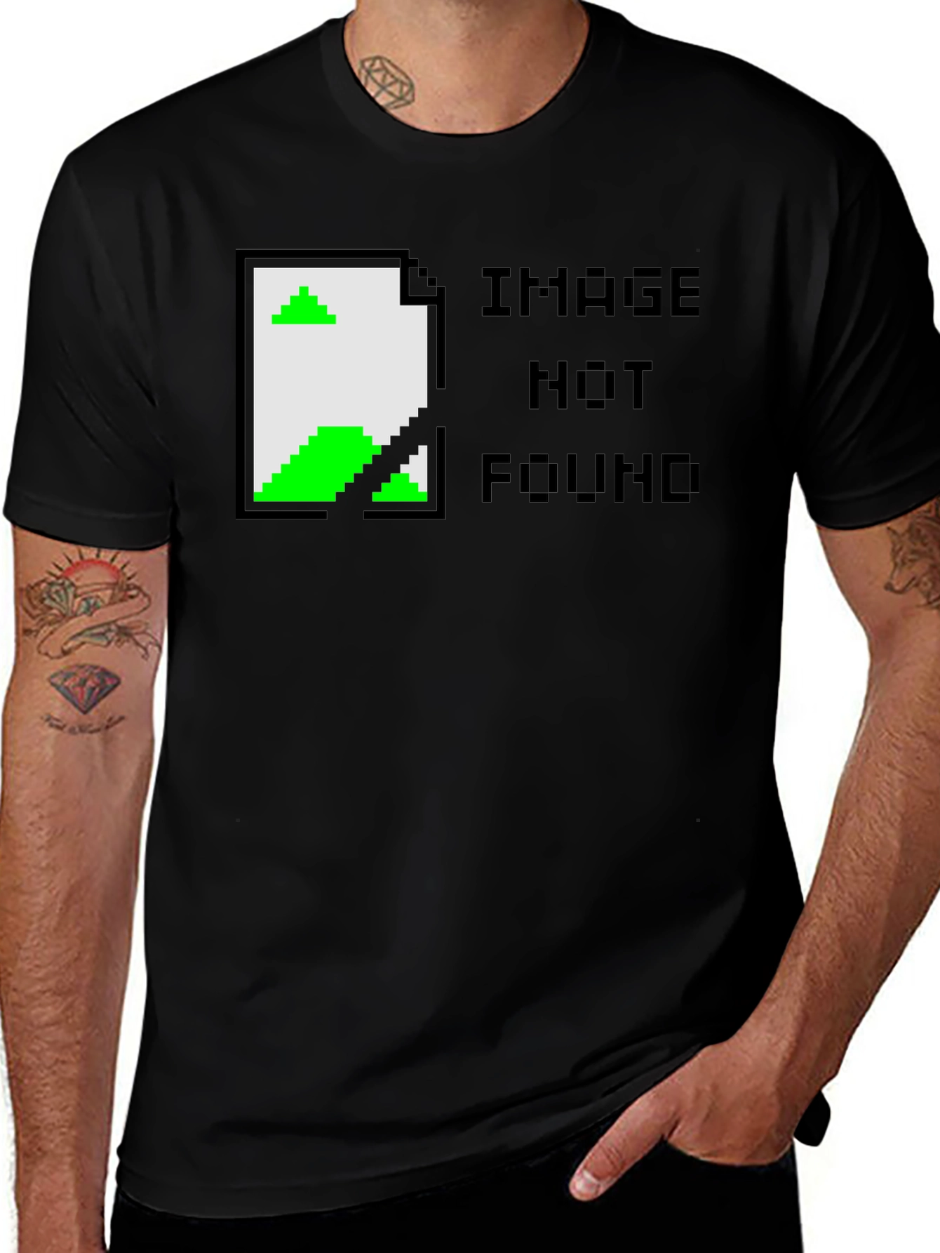 Image Not Found Graphic Tee - Black