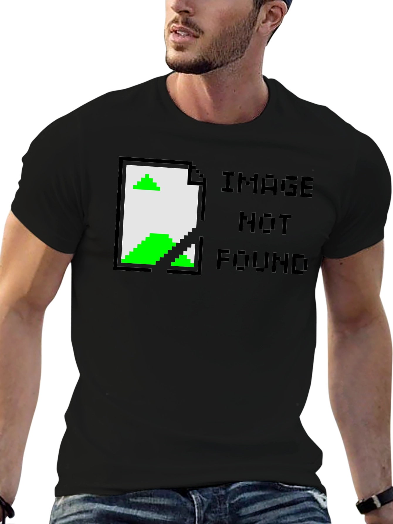 Image Not Found Graphic Tee - Black
