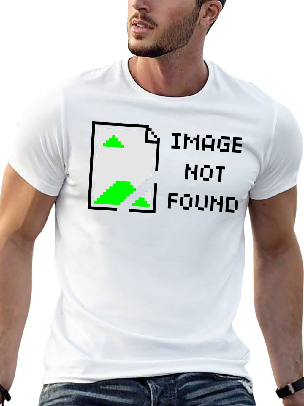 Image Not Found Graphic Tee - Black