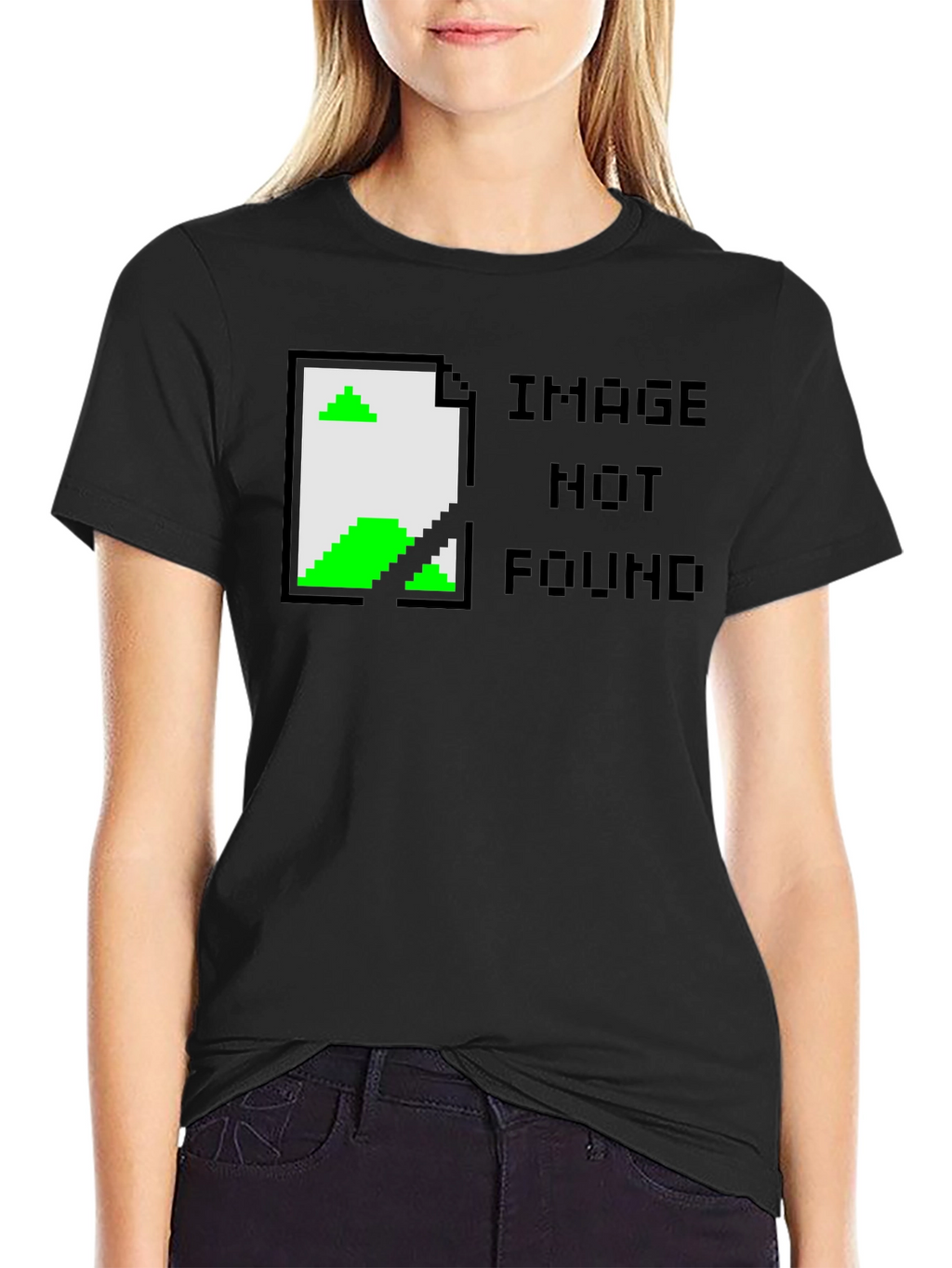 Image Not Found Graphic Tee - Black