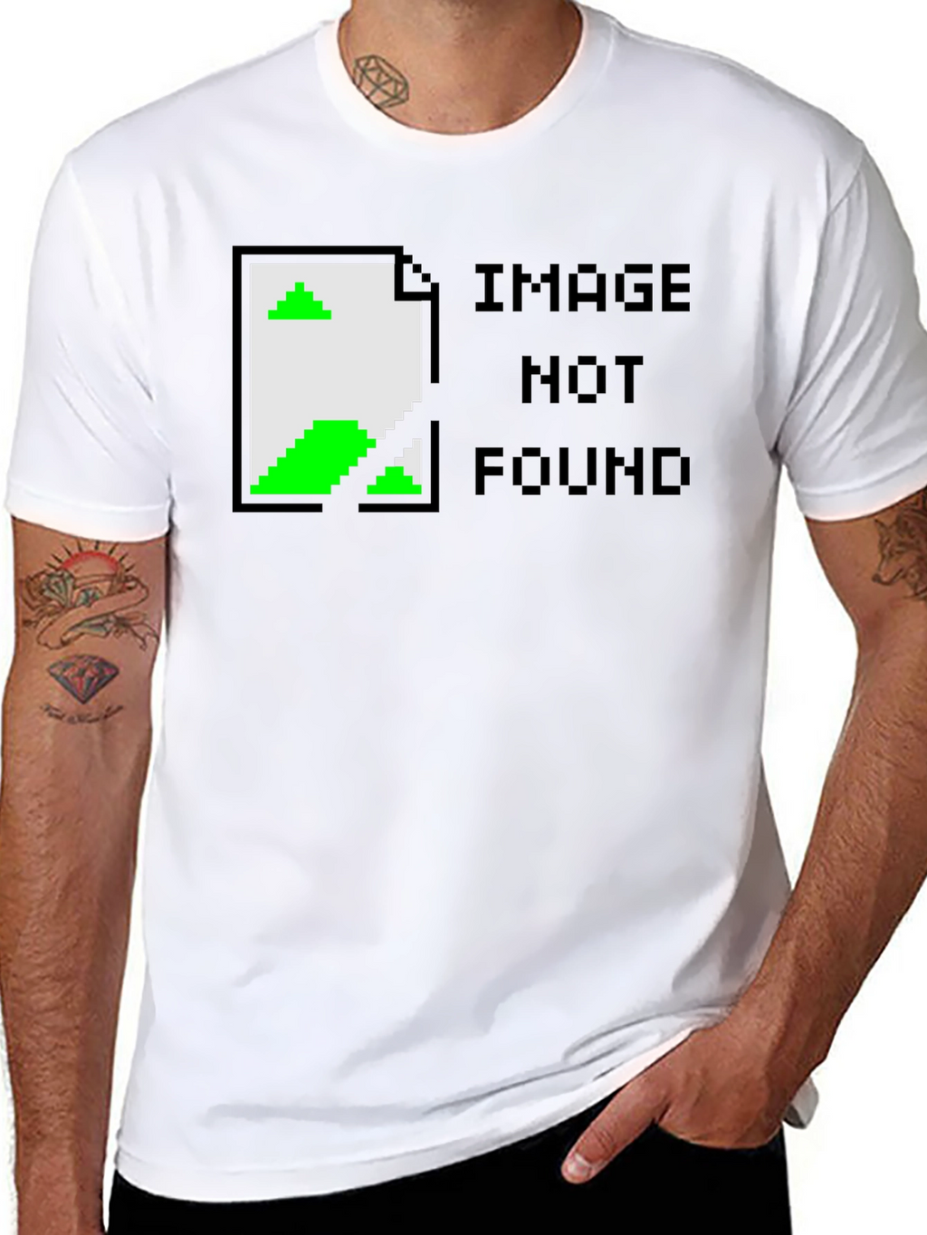 Image Not Found Graphic Tee - Black