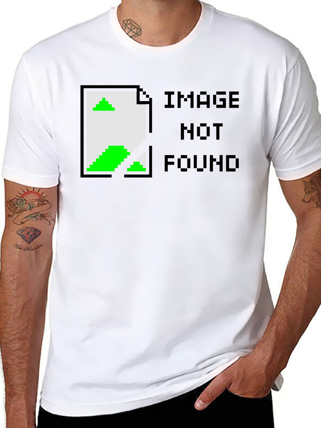 Image Not Found Graphic Tee - Black