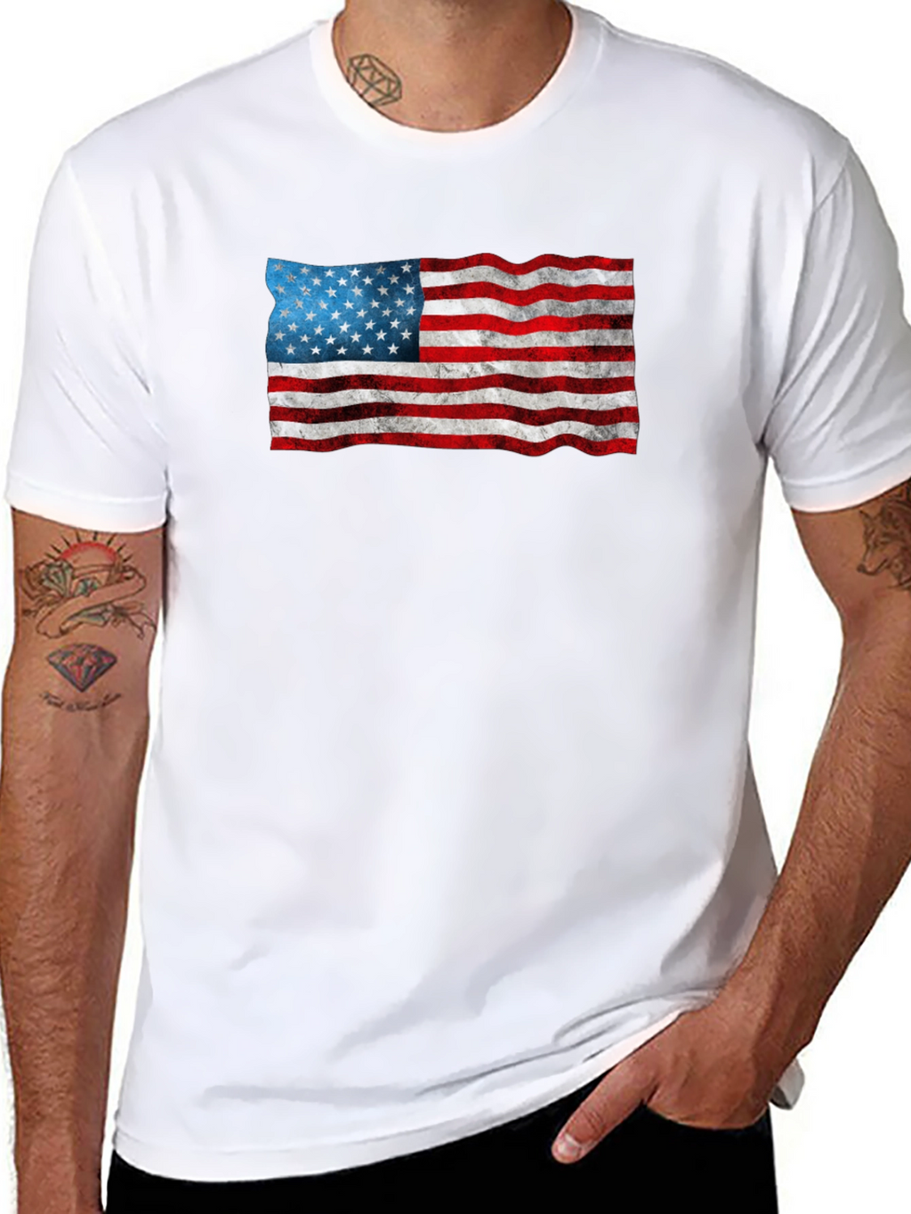 American Flag Graphic Tee - Patriotic Style