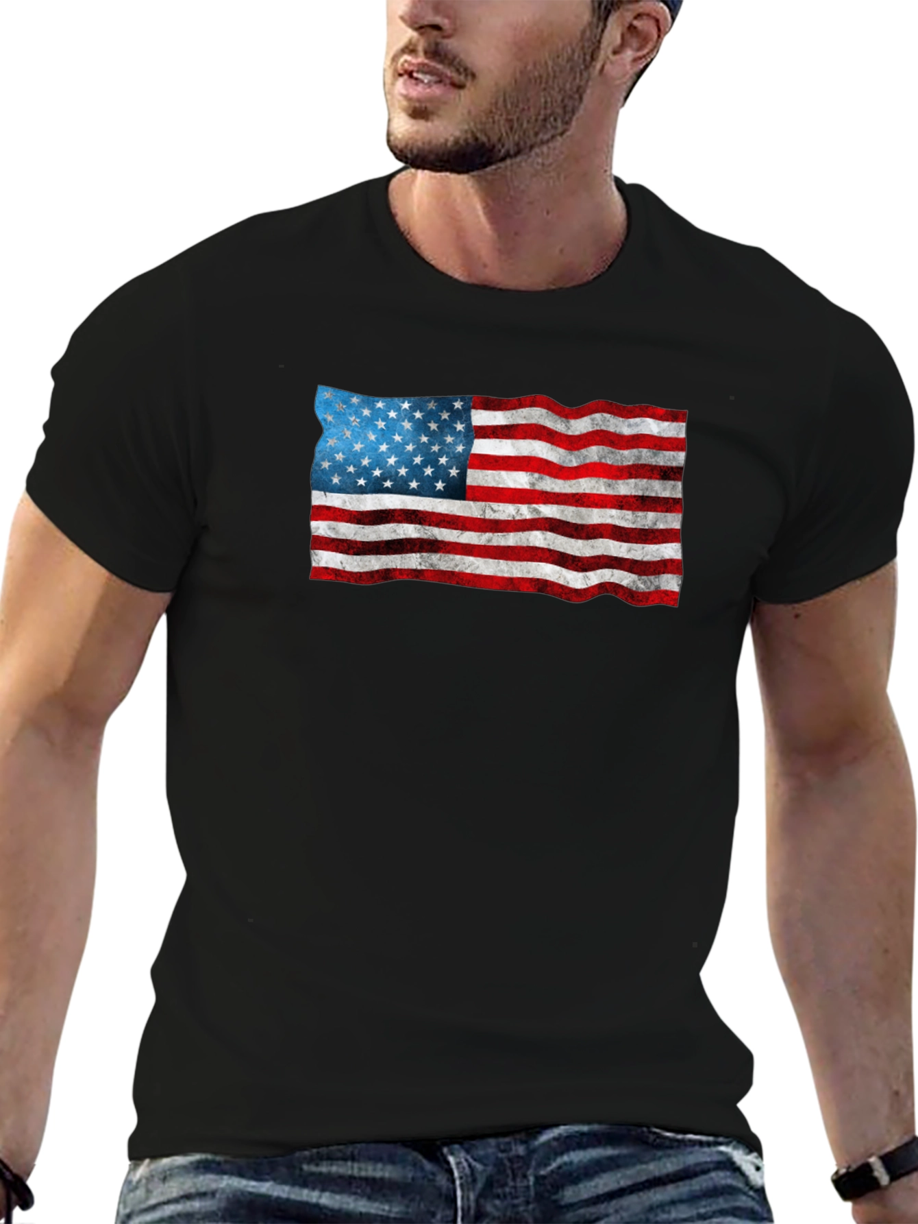 American Flag Graphic Tee - Patriotic Style