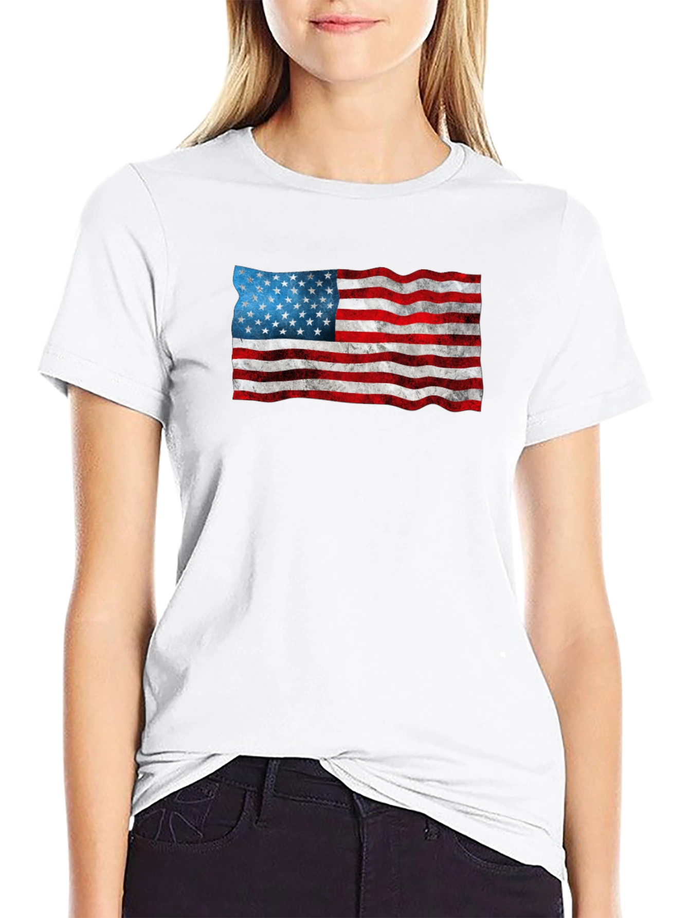 American Flag Graphic Tee - Patriotic Style