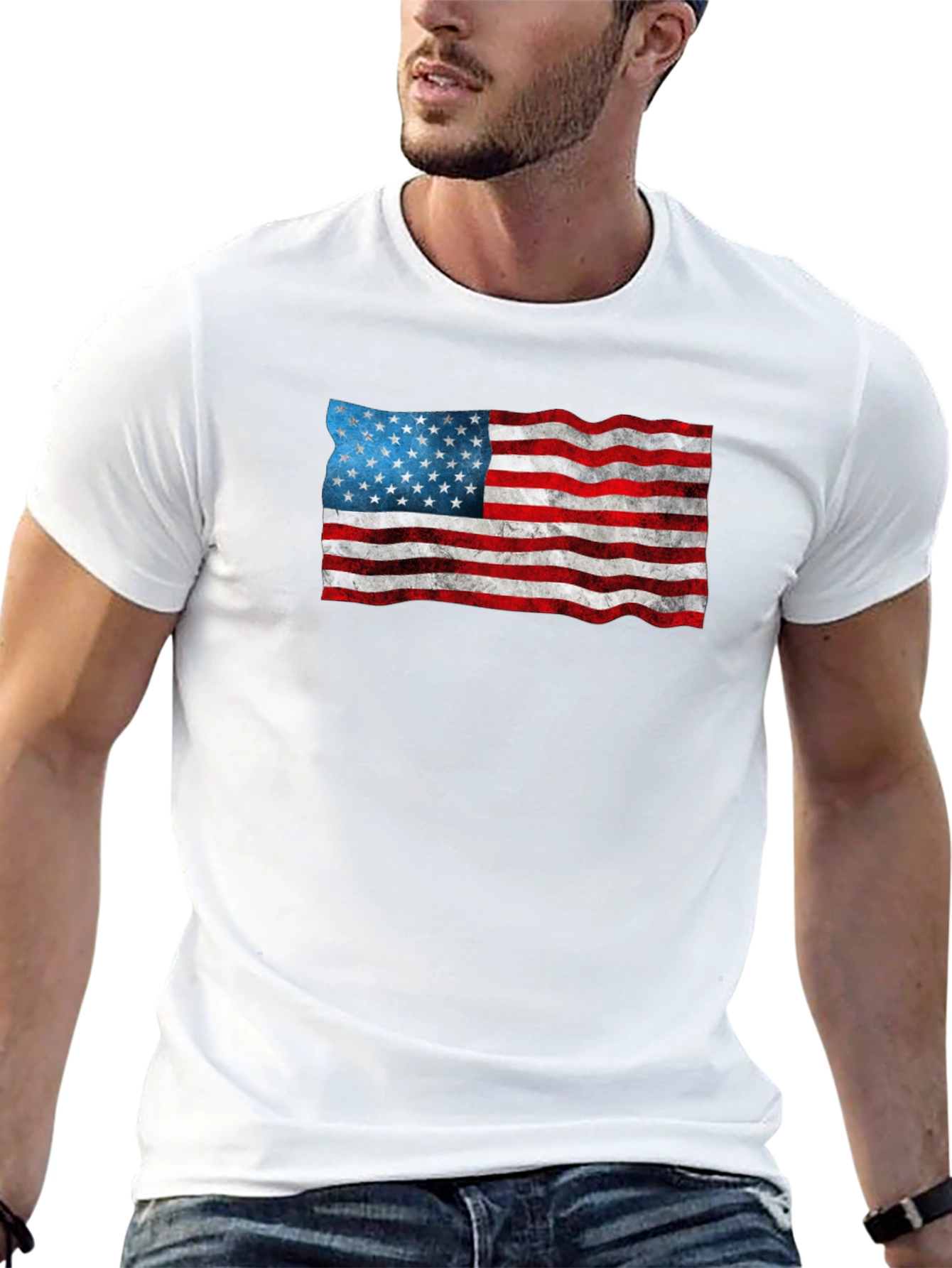 American Flag Graphic Tee - Patriotic Style