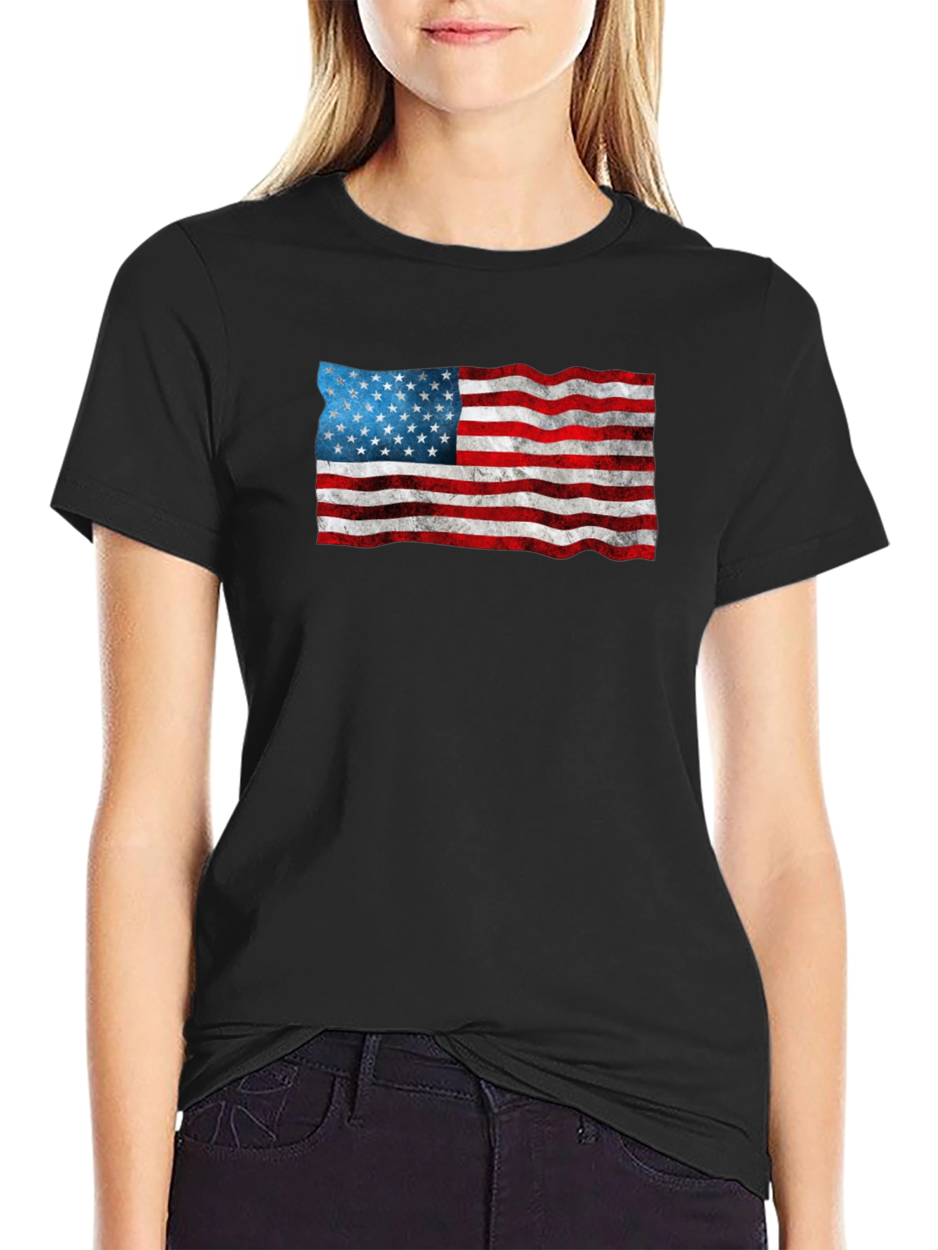 American Flag Graphic Tee - Patriotic Style