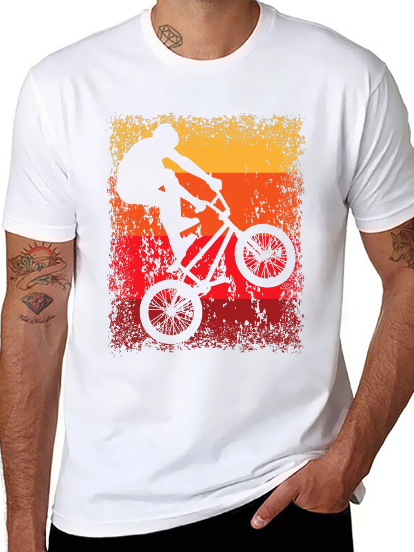 BMX Rider T-Shirt - Black Cotton Graphic Tee