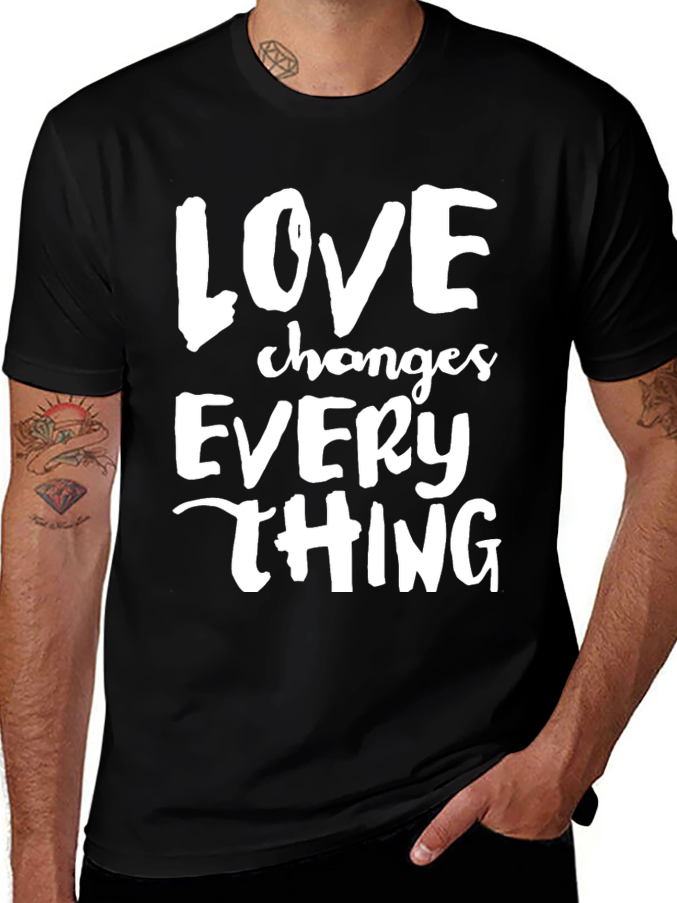 Love Changes Everything Graphic Tee - Black