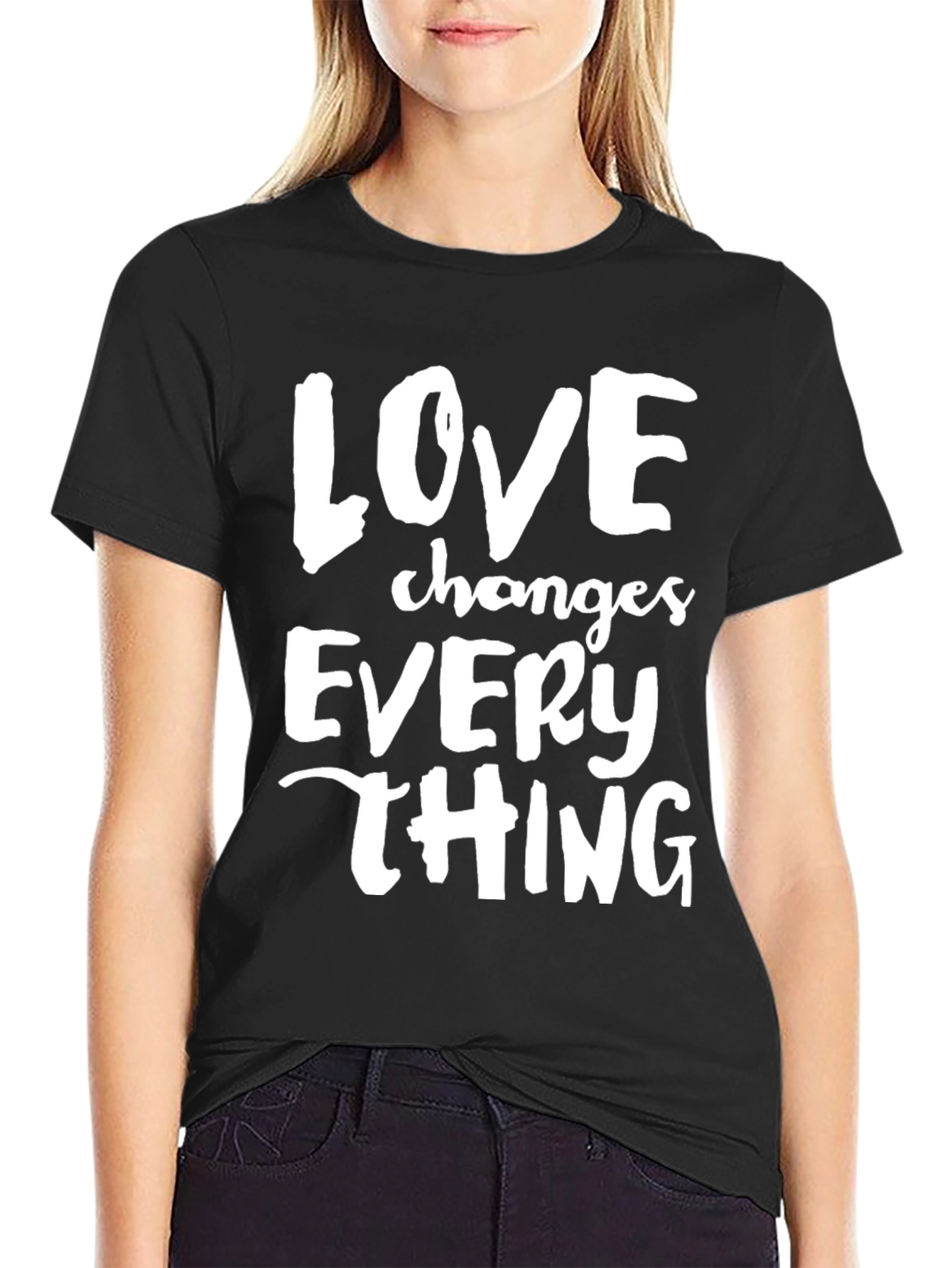 Love Changes Everything Graphic Tee - Black
