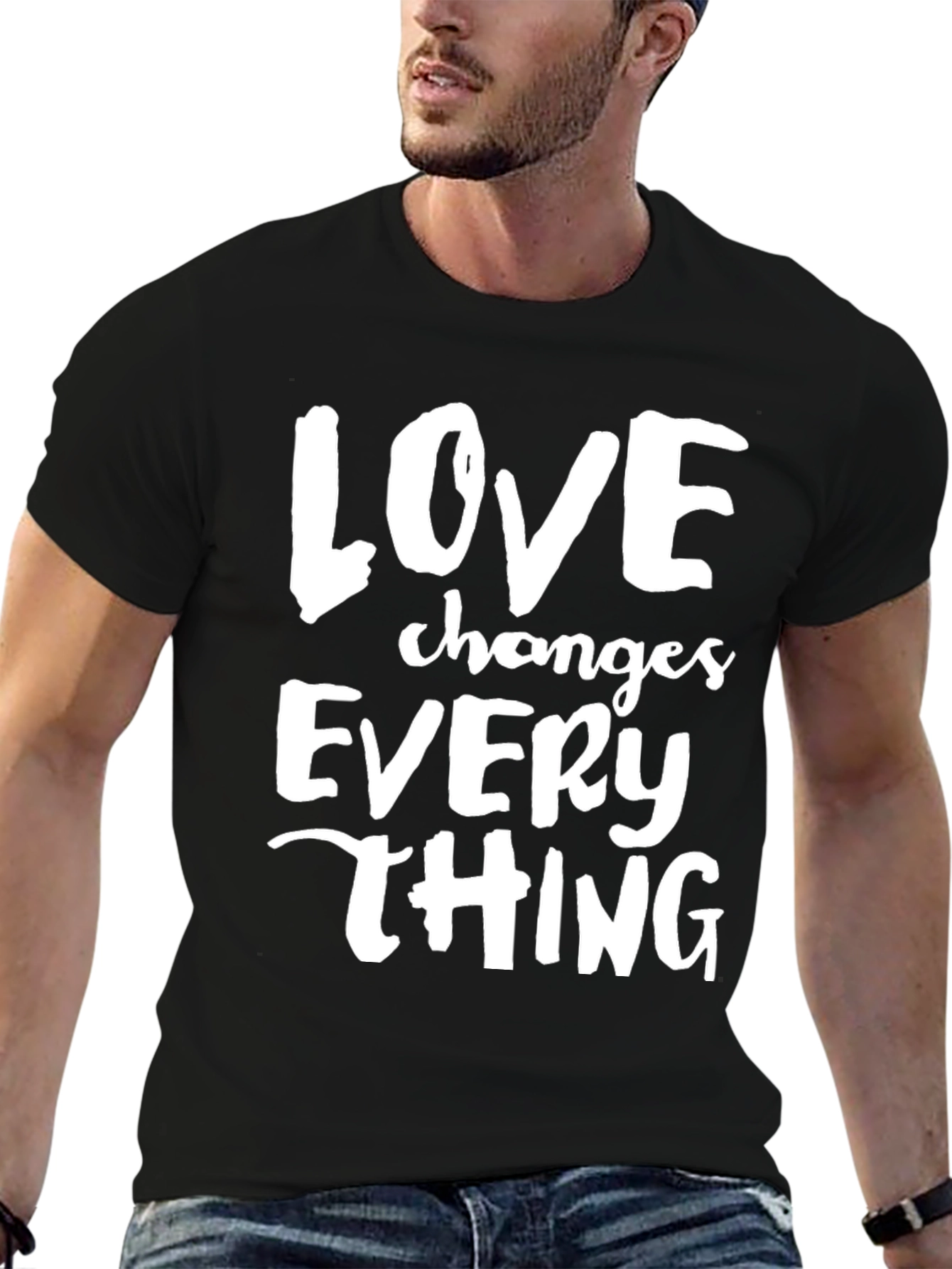 Love Changes Everything Graphic Tee - Black
