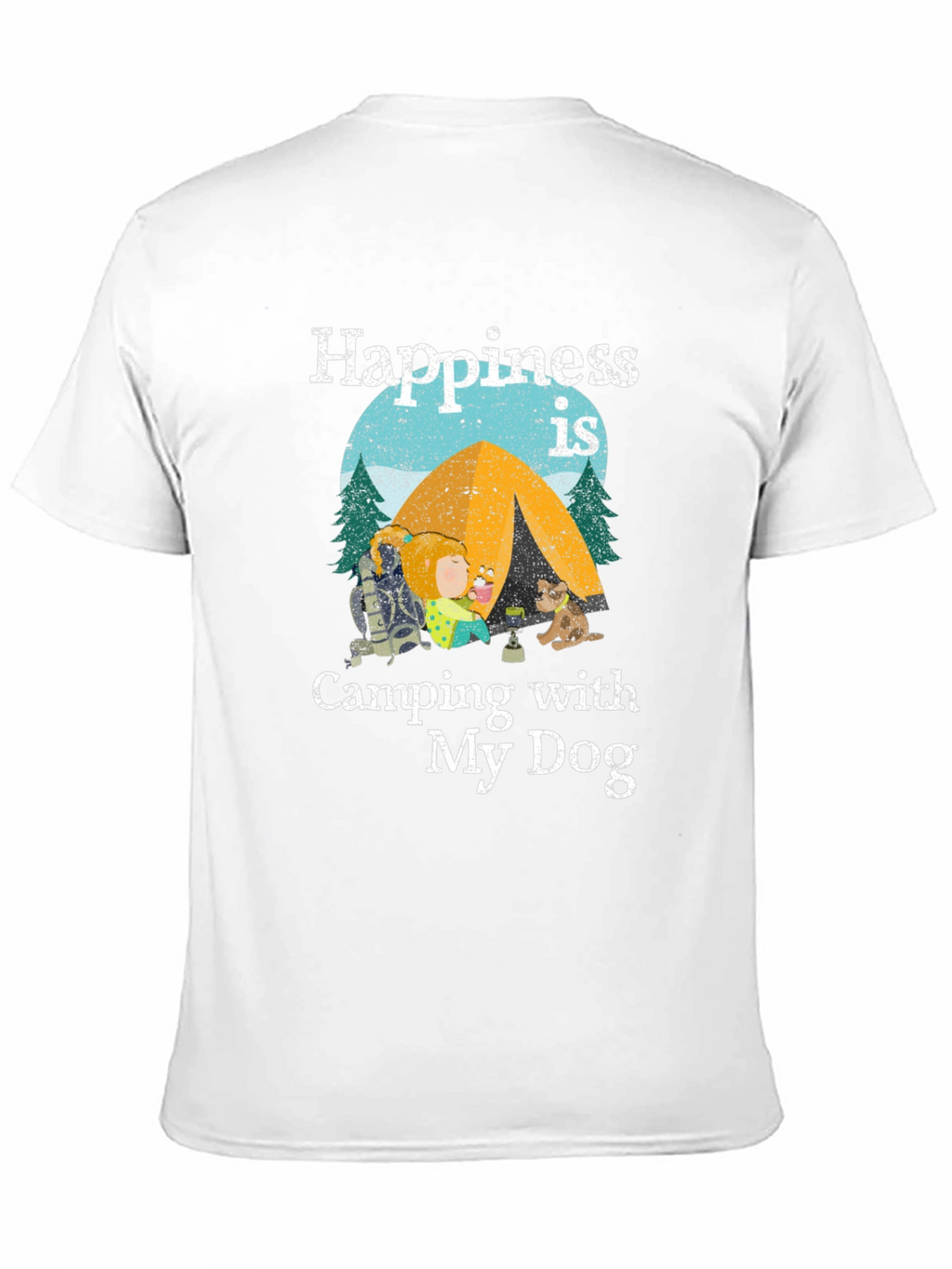 Camping With My Dog Graphic Tee