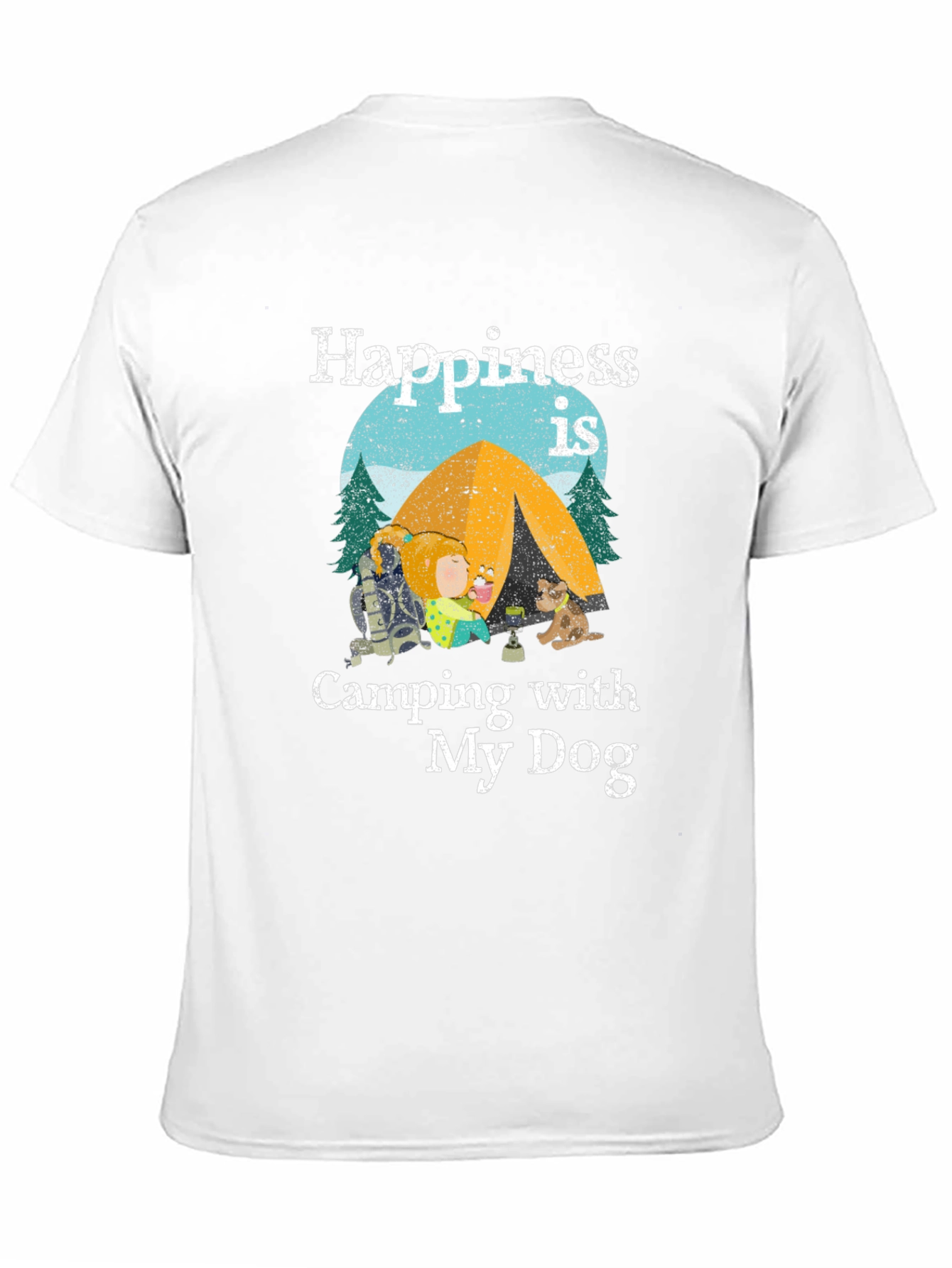Camping With My Dog Graphic Tee