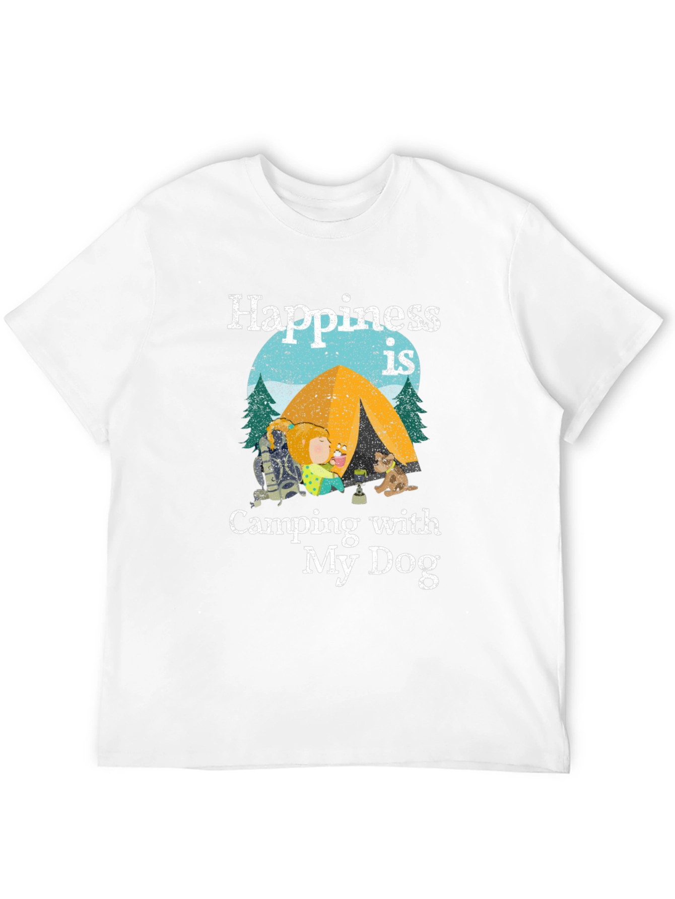 Camping With My Dog Graphic Tee