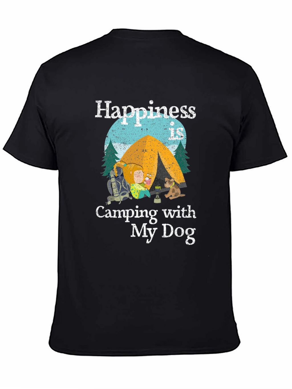 Camping With My Dog Graphic Tee