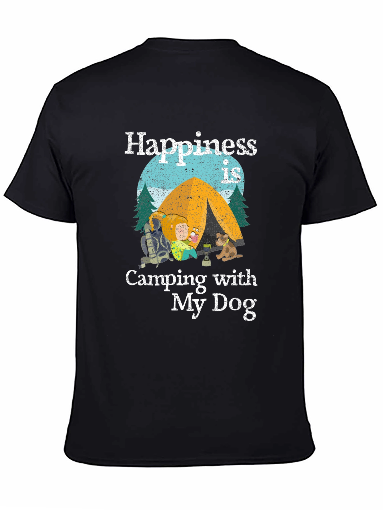 Camping With My Dog Graphic Tee