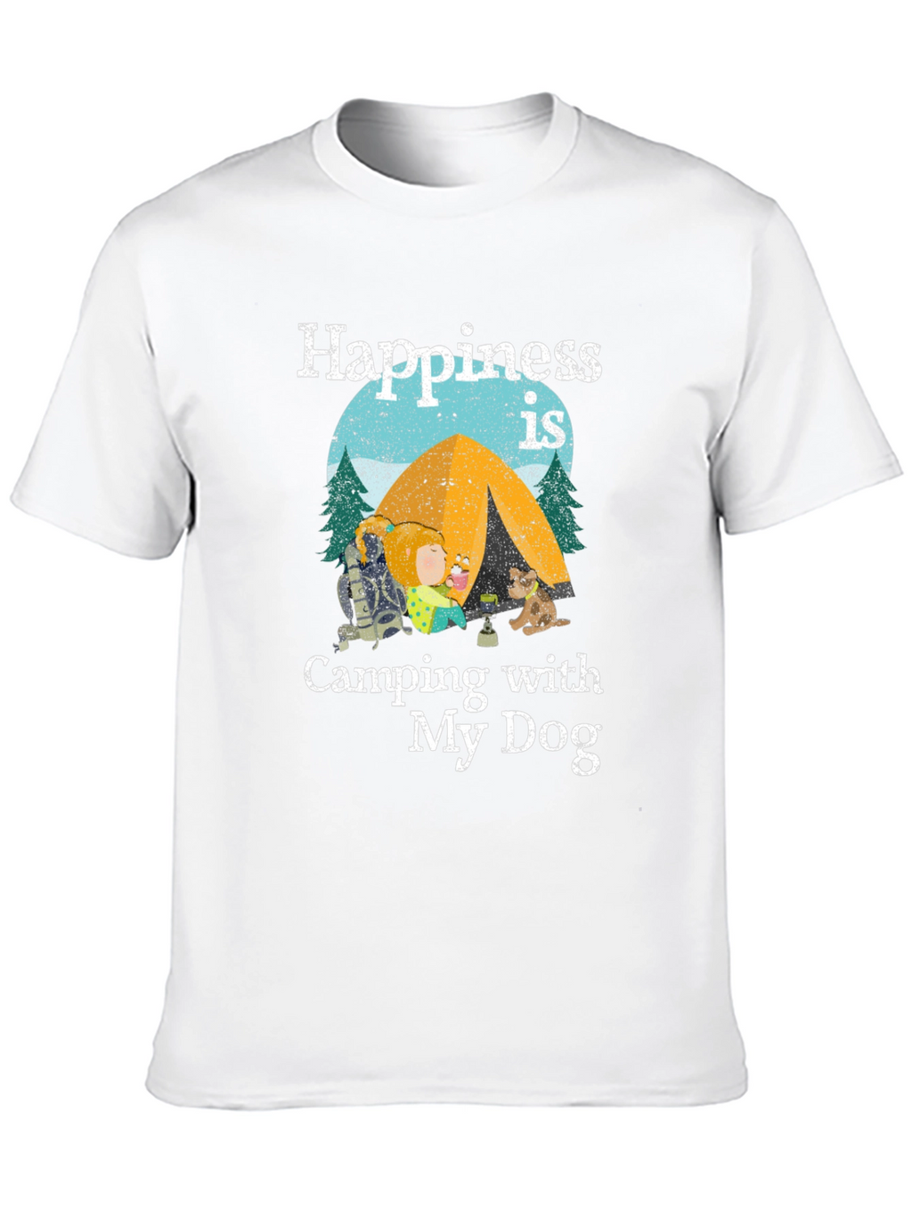 Camping With My Dog Graphic Tee