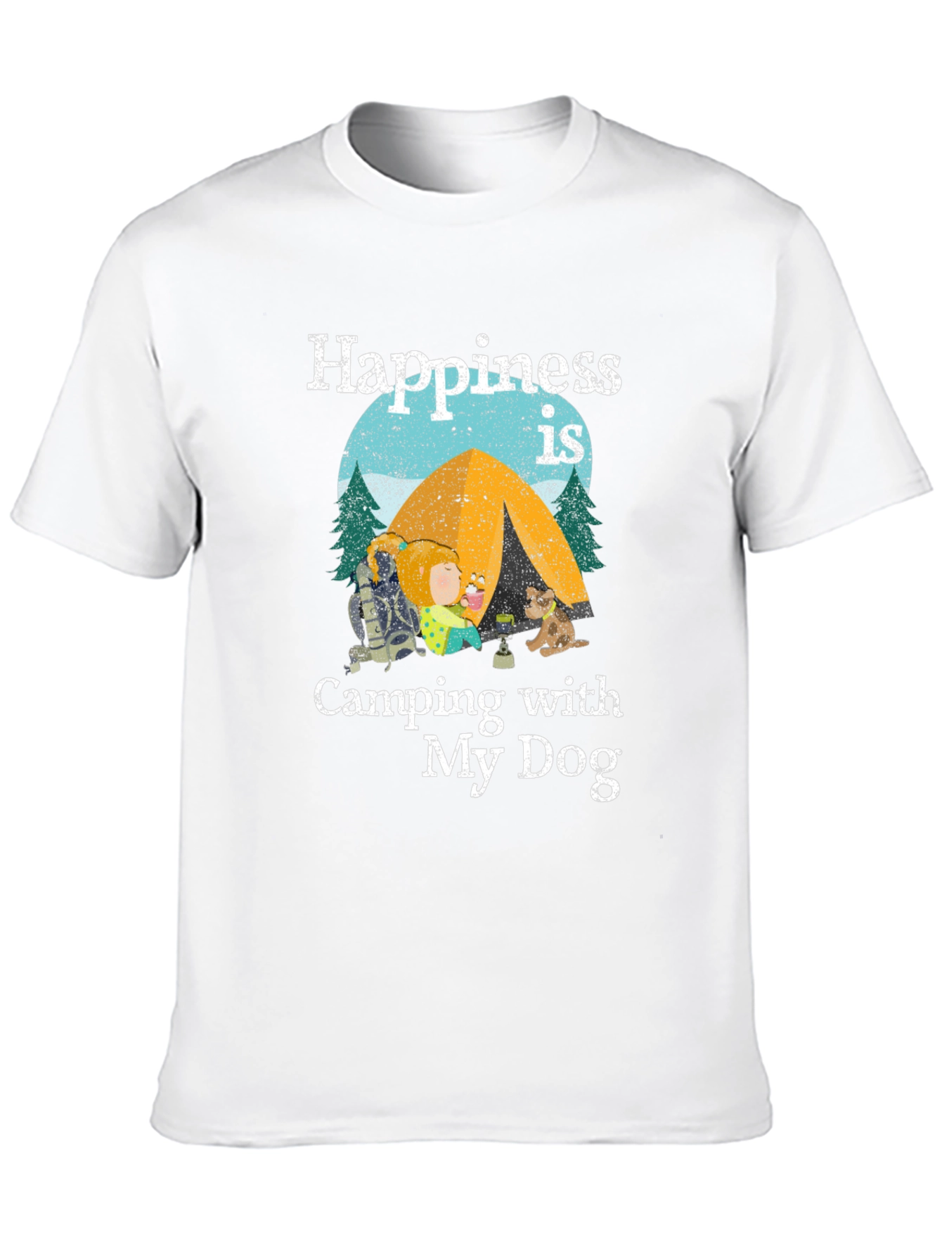 Camping With My Dog Graphic Tee