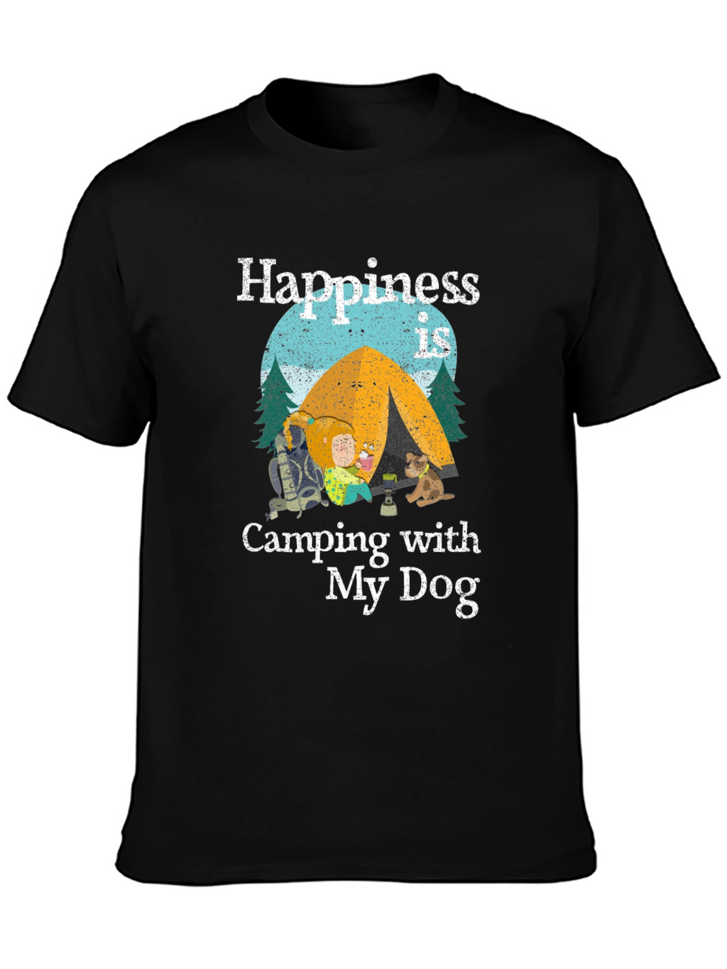 Camping With My Dog Graphic Tee