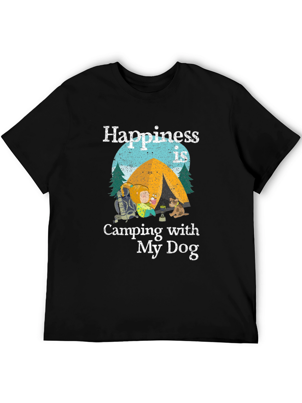 Camping With My Dog Graphic Tee