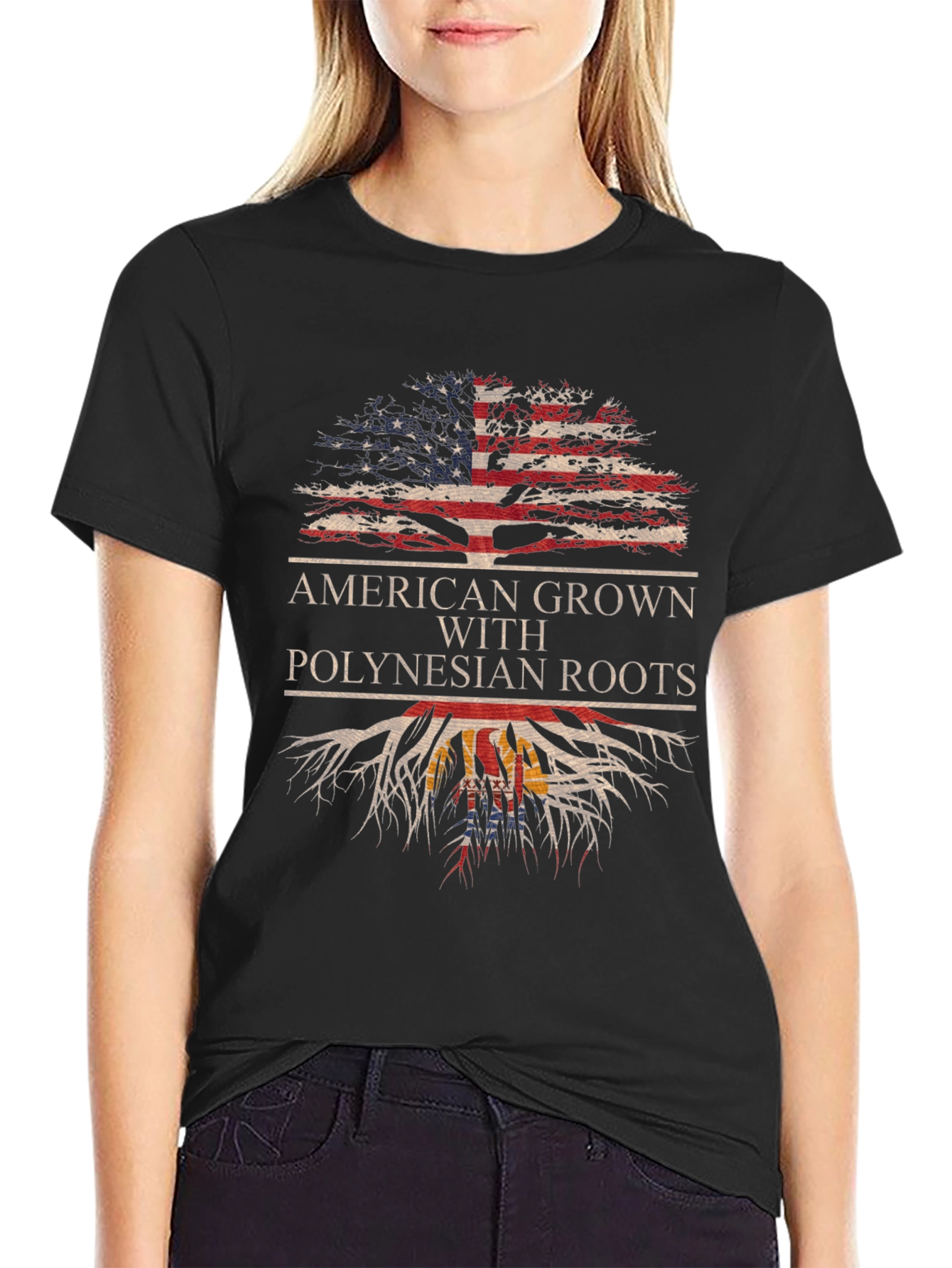 American Grown Polynesian Roots T-Shirt