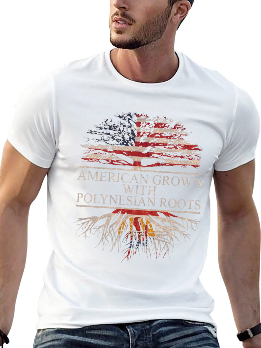 American Grown Polynesian Roots T-Shirt