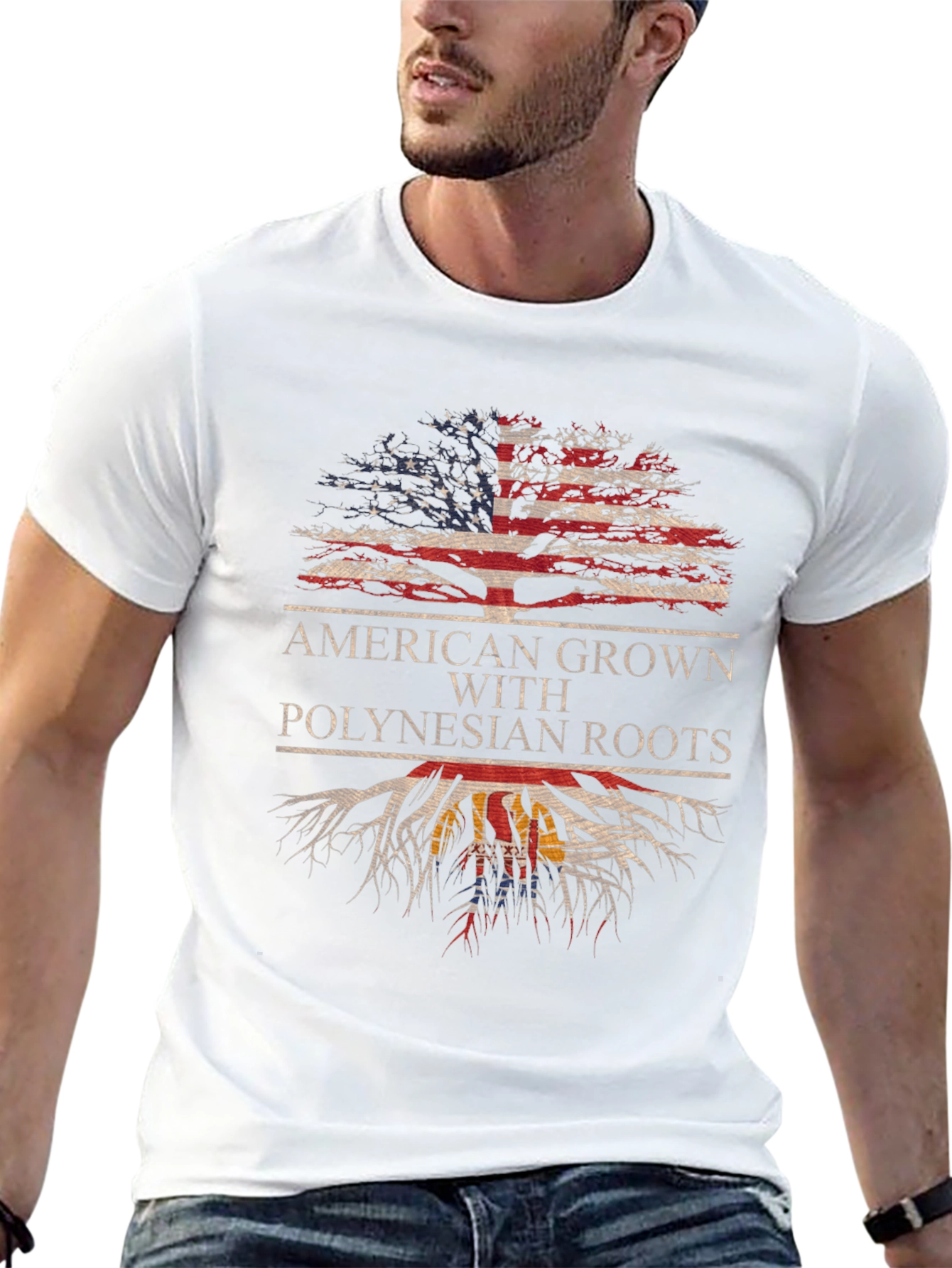 American Grown Polynesian Roots T-Shirt