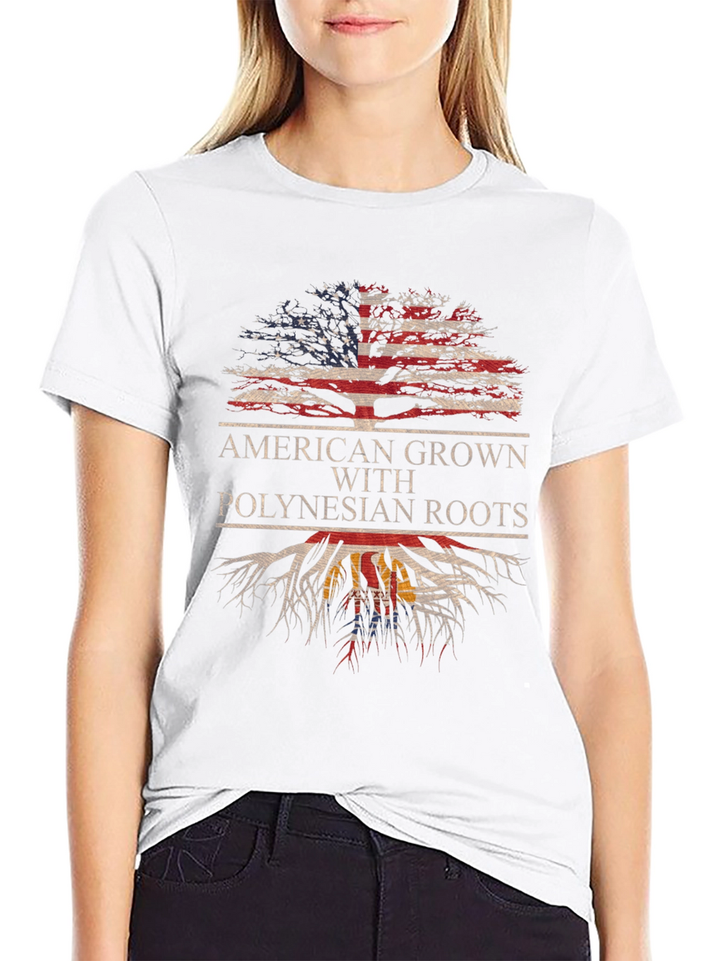 American Grown Polynesian Roots T-Shirt